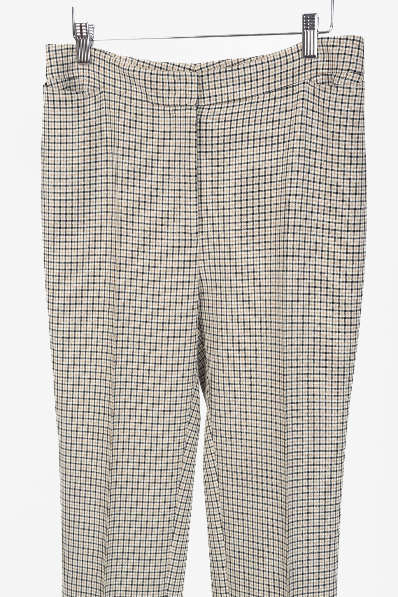 Akris Akris Punto Beige Plaid Bootcut Trousers Size 30" / US 8 / IT 44 - 3 Thumbnail