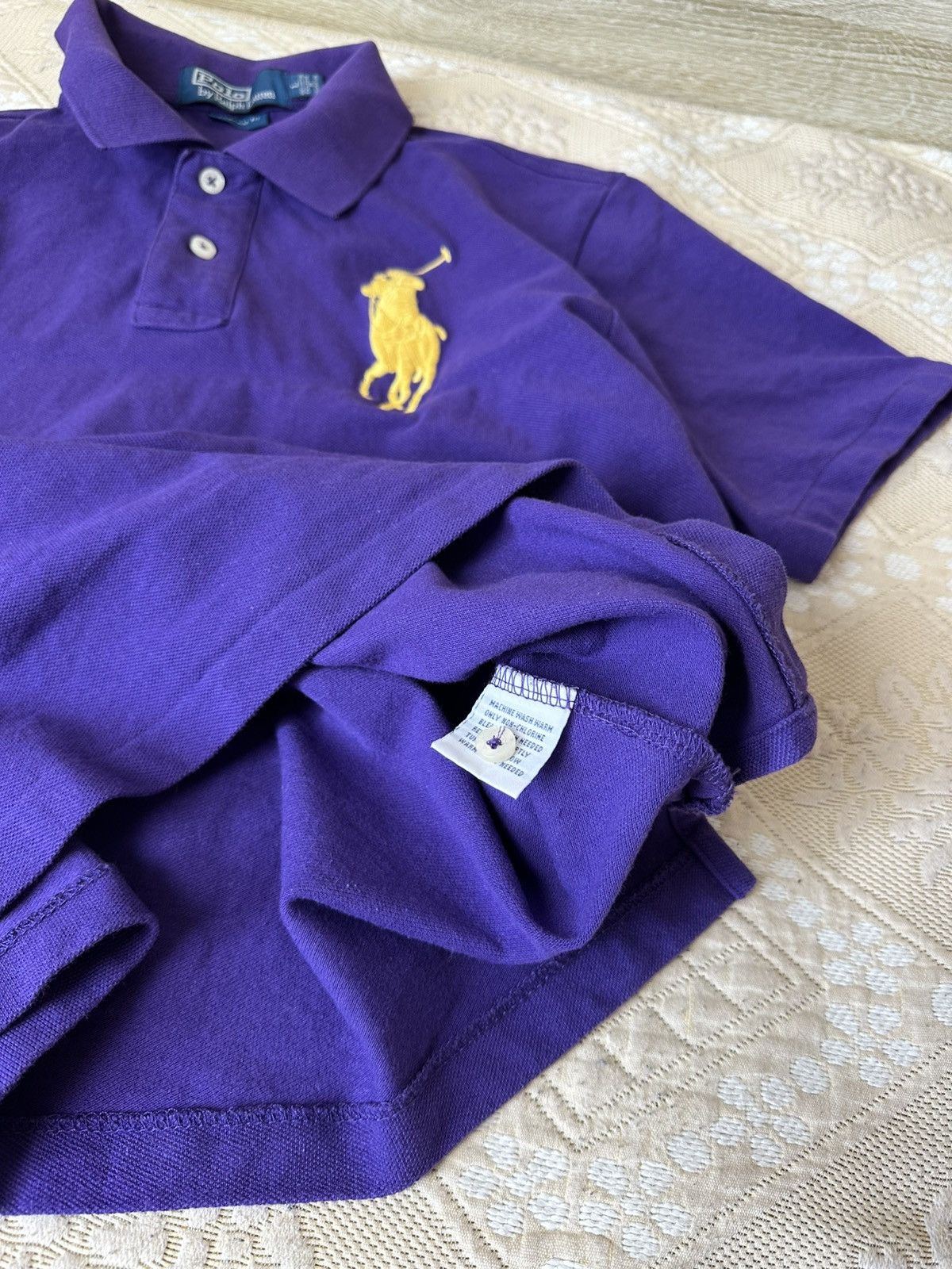 Polo Ralph Lauren 🔥 Ralph Lauren Vintage Big Pony Logo Polo T Shirt Club Size US L / EU 52-54 / 3 - 3 Thumbnail