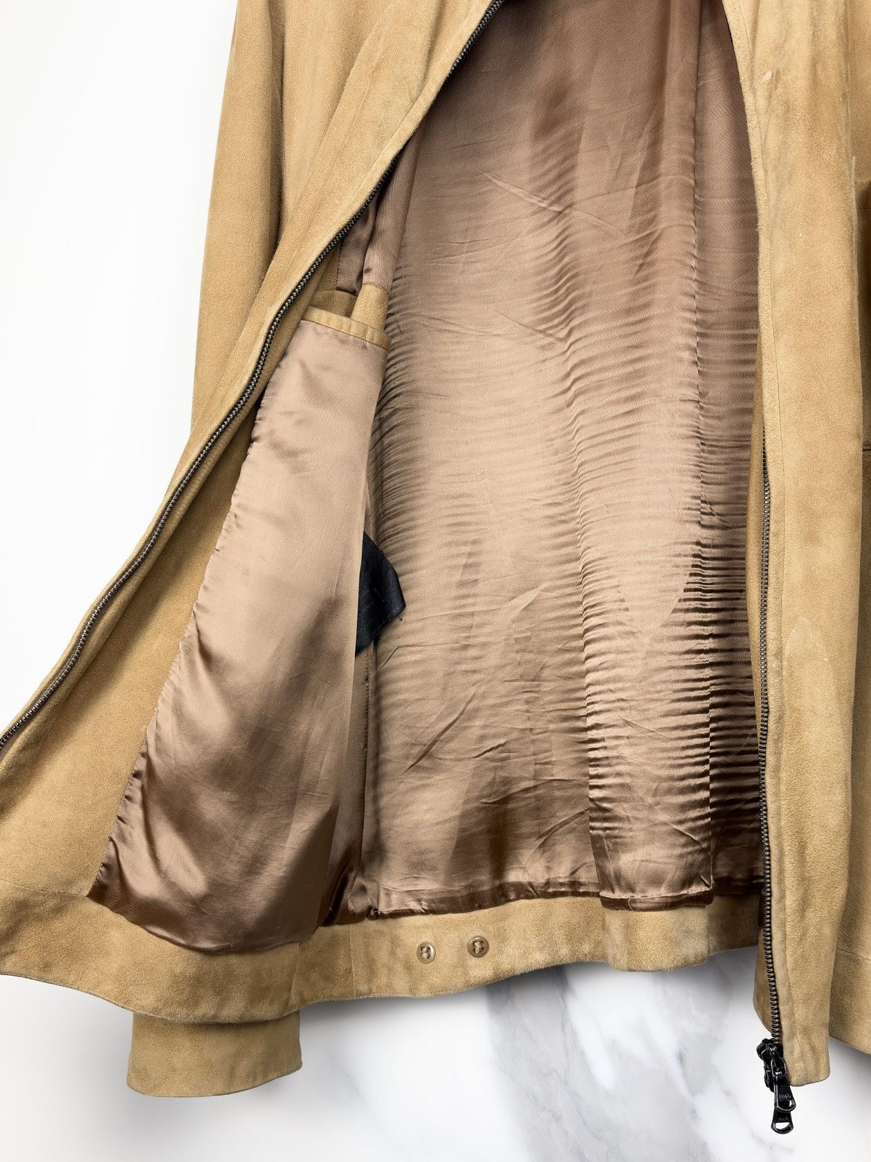 Helmut Lang Helmut Lang Vintage One Pocket Trucker Suede Leather Jacket Size US L / EU 52-54 / 3 - 10 Thumbnail