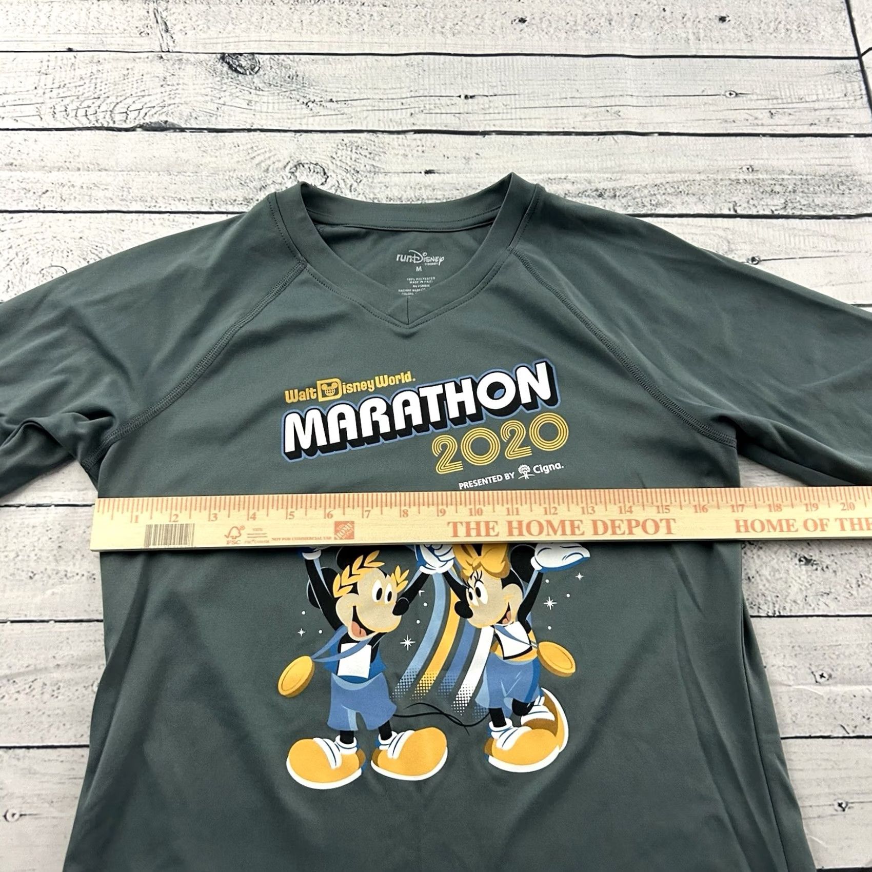 Disney Run Disney 2020 Marathon Long Sleeve Shirt Men's M Gray Nike Size US M / EU 48-50 / 2 - 4 Thumbnail