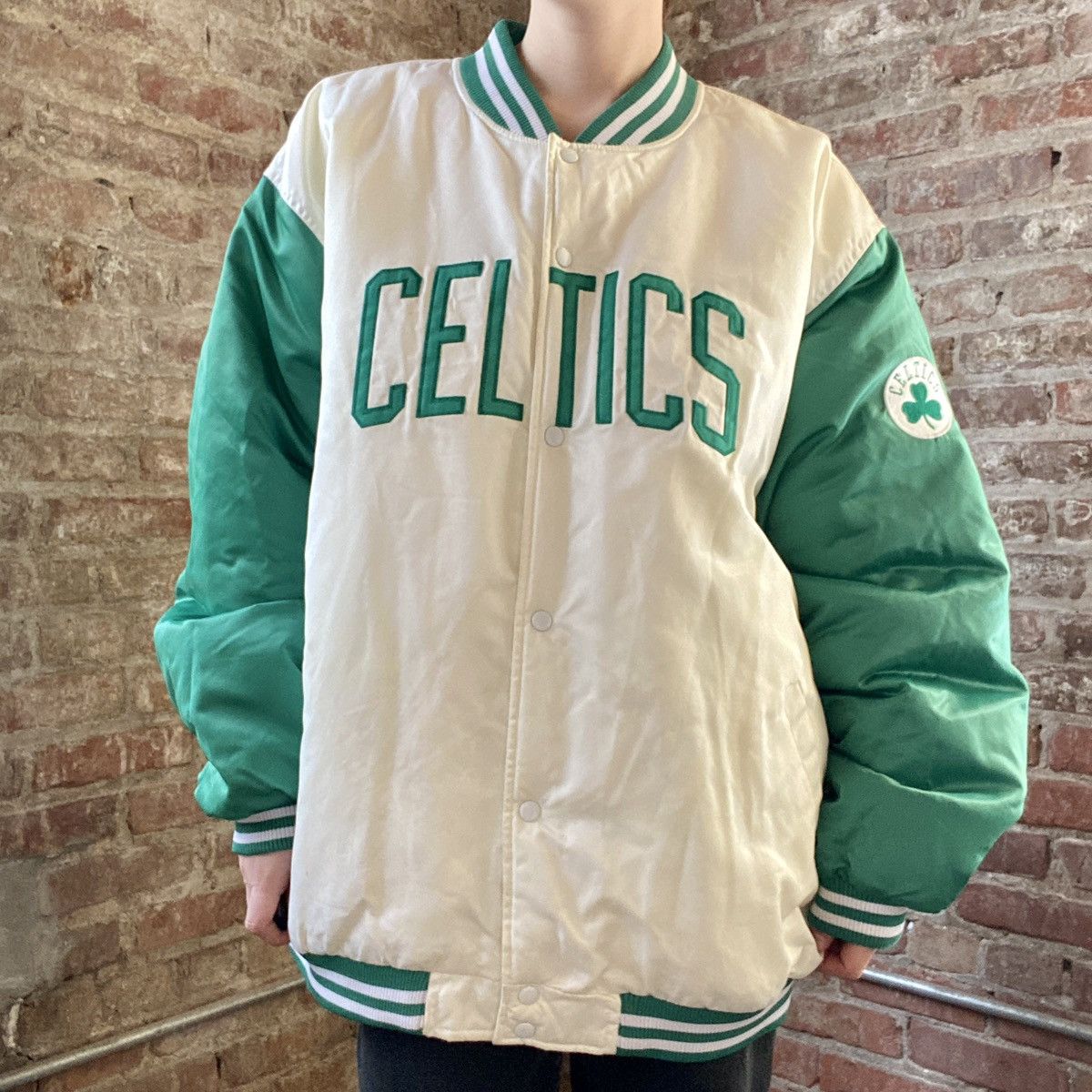 image of Boston Celtics Jacket NBA x Reebok X in White, Men's (Size 2XL)