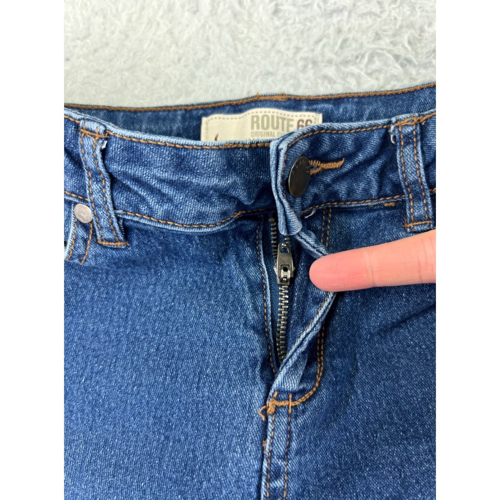 Route 66 Route 66 Jeans Womens 25 Blue Denim Skinny Tapered Cotton Blend Stretch Size 42" / US 20 - 6 Thumbnail
