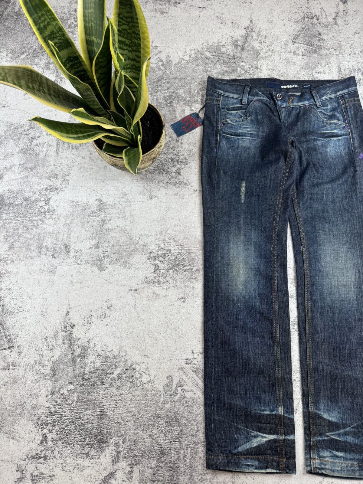 Miss Sixty × Vintage NEW Miss Sixty Karen Rap Hip Hop 00s Y2K Denim Jeans Trousers Size 32" / US 10 / IT 46 - 3 Thumbnail