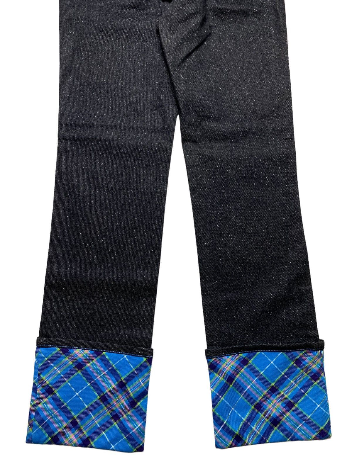 Hysteric Glamour 2000s Angel Blue - Folded Glitter Denim Pants Size 27" / US 4 / IT 40 - 7 Thumbnail
