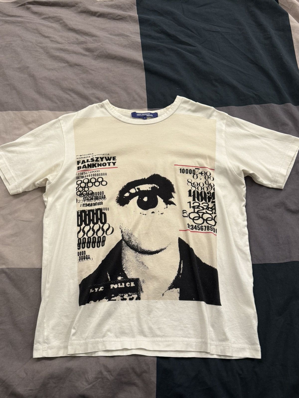 Junya Wantanabe Comme Des Garcons Mugshot White Tee