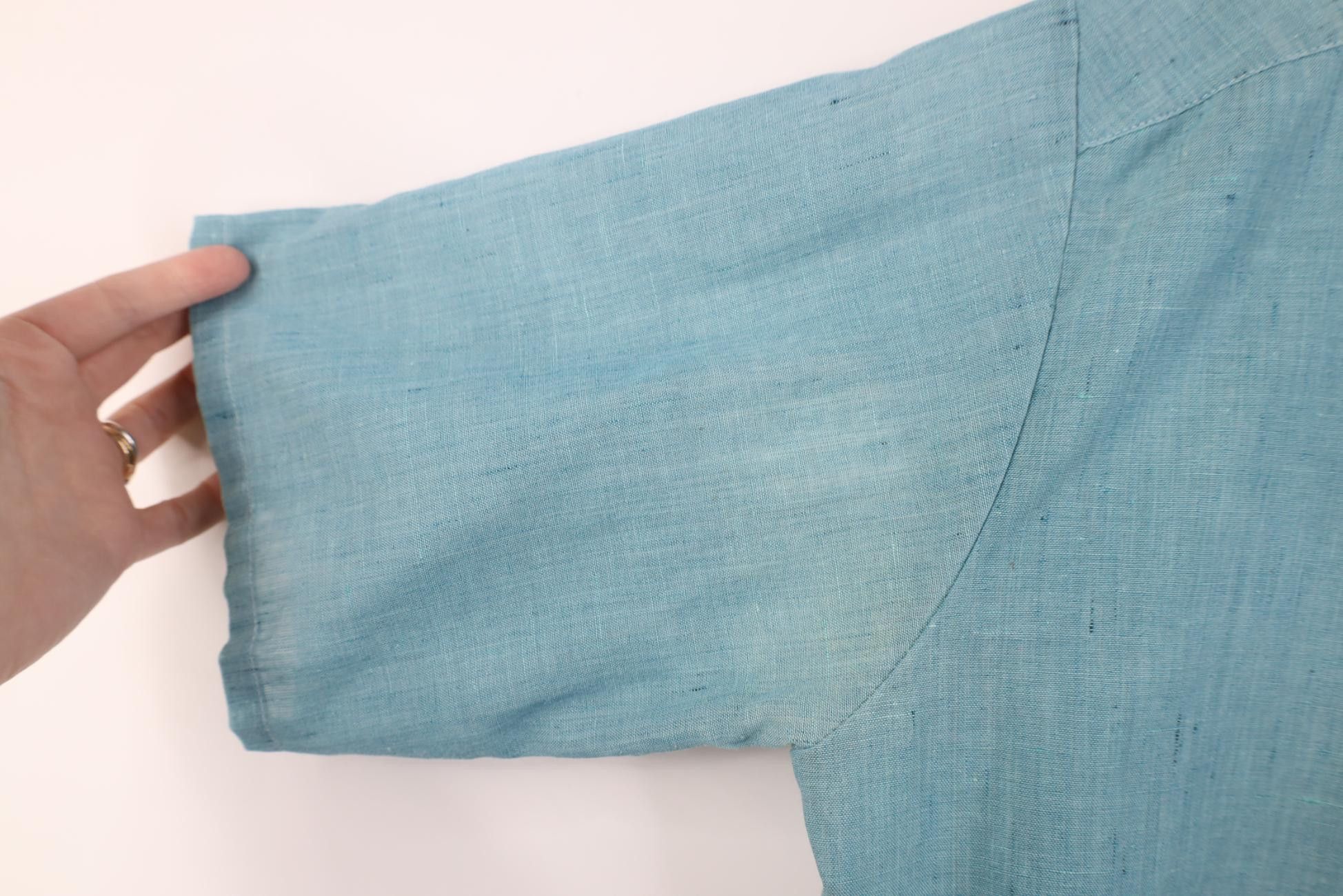 Vintage Vintage 60s 70s Rockabilly Fleck Knit Button Down Shirt Blue Size US S / EU 44-46 / 1 - 9 Thumbnail