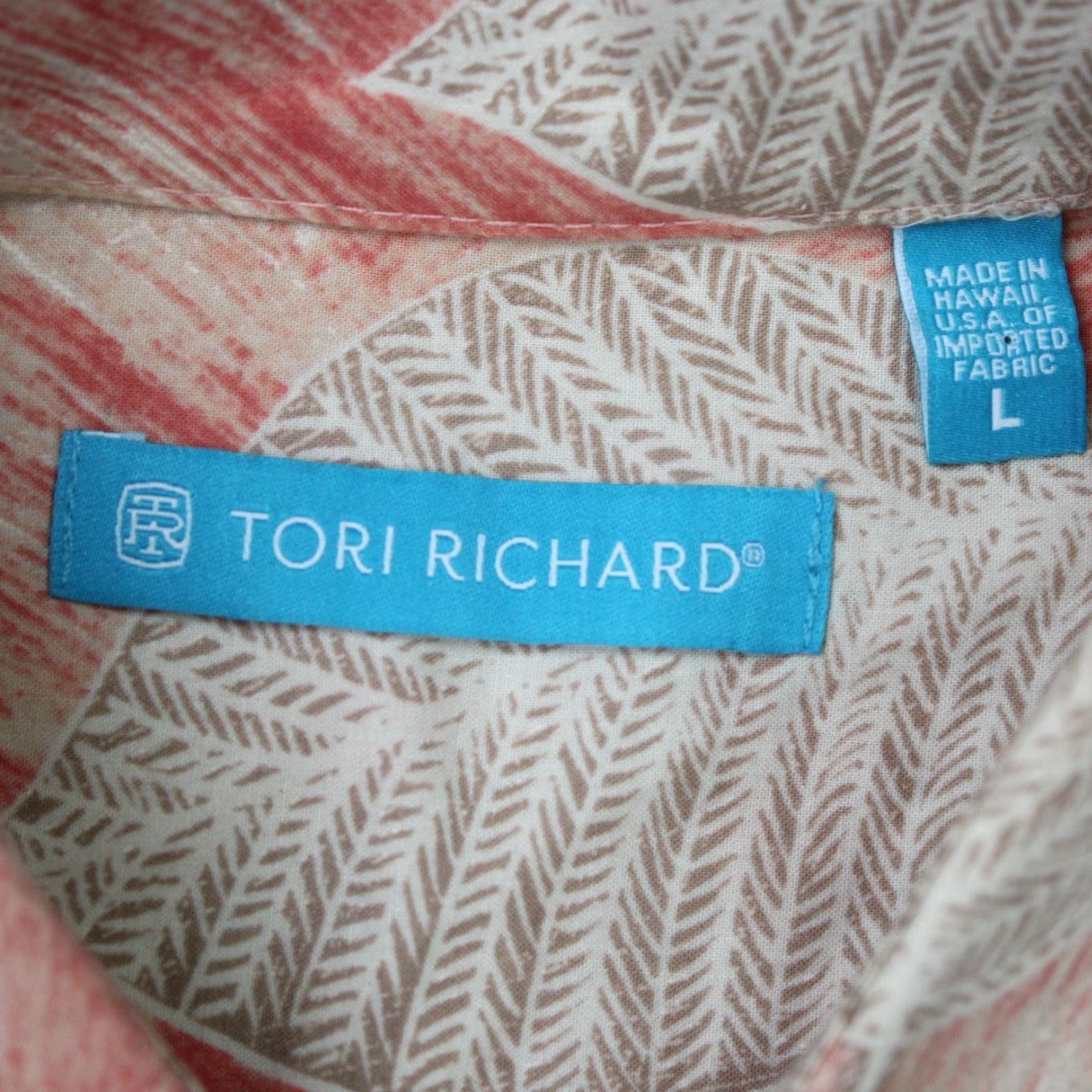 Tori Richard Tori Richard Shirt Mens Large Pink Floral 100% Cotton Lawn Short Sleeve Button Up Size US L / EU 52-54 / 3 - 7 Thumbnail