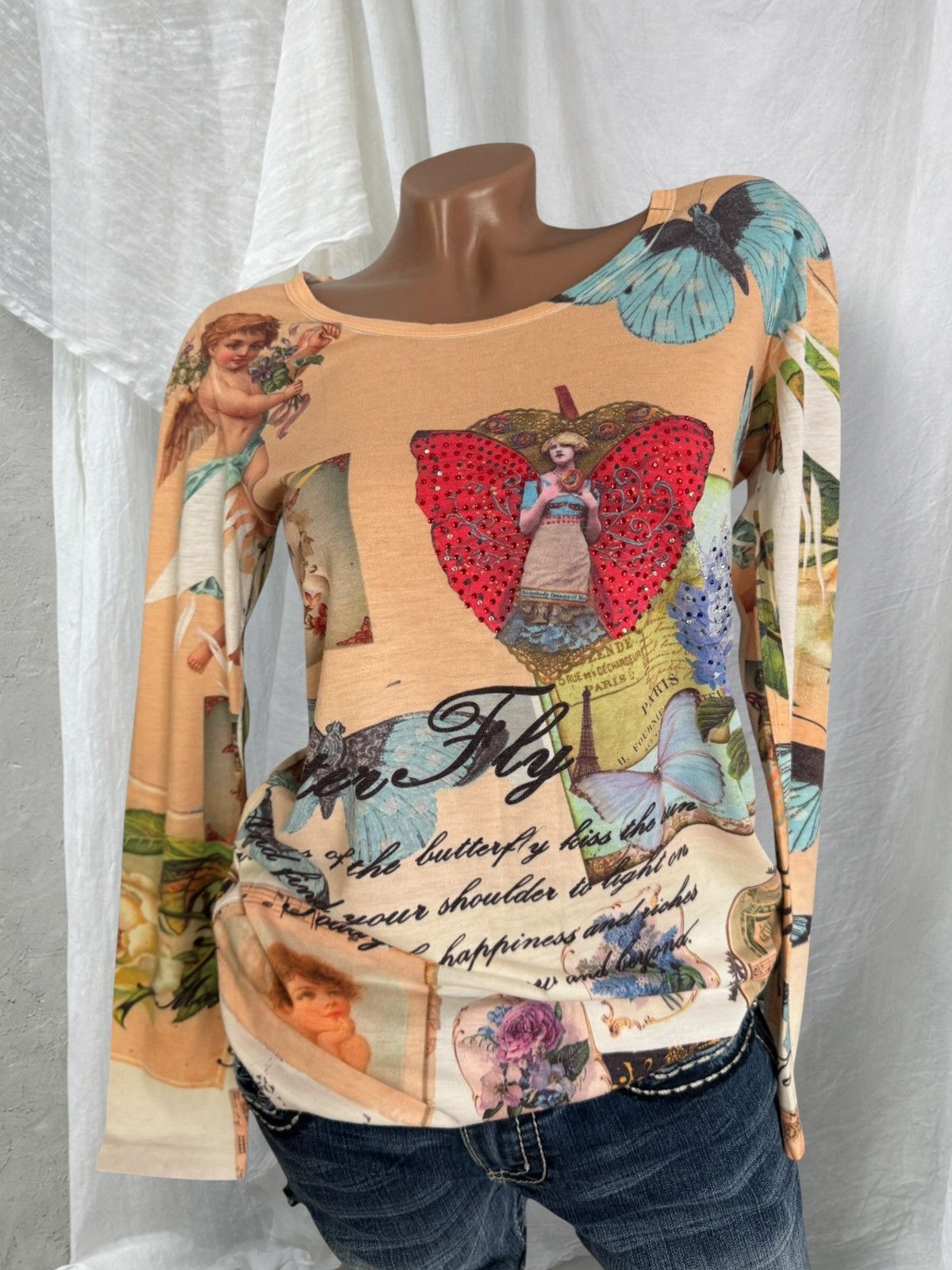 Gaultier Style Vintage Avant Garde Long Sleeve Top