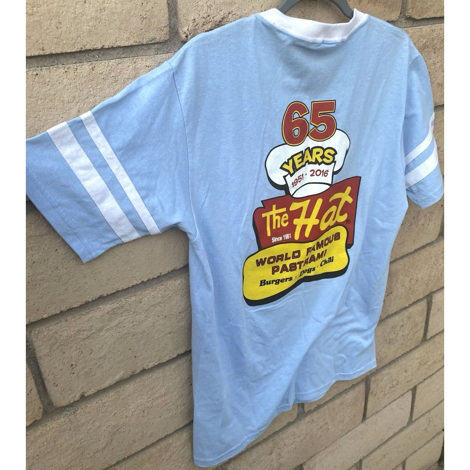 Vintage The Hat World Famous Pastrami Since 1951 T Shirt 65 Years Anniversary Size M Blue Size US M / EU 48-50 / 2 - 7 Thumbnail