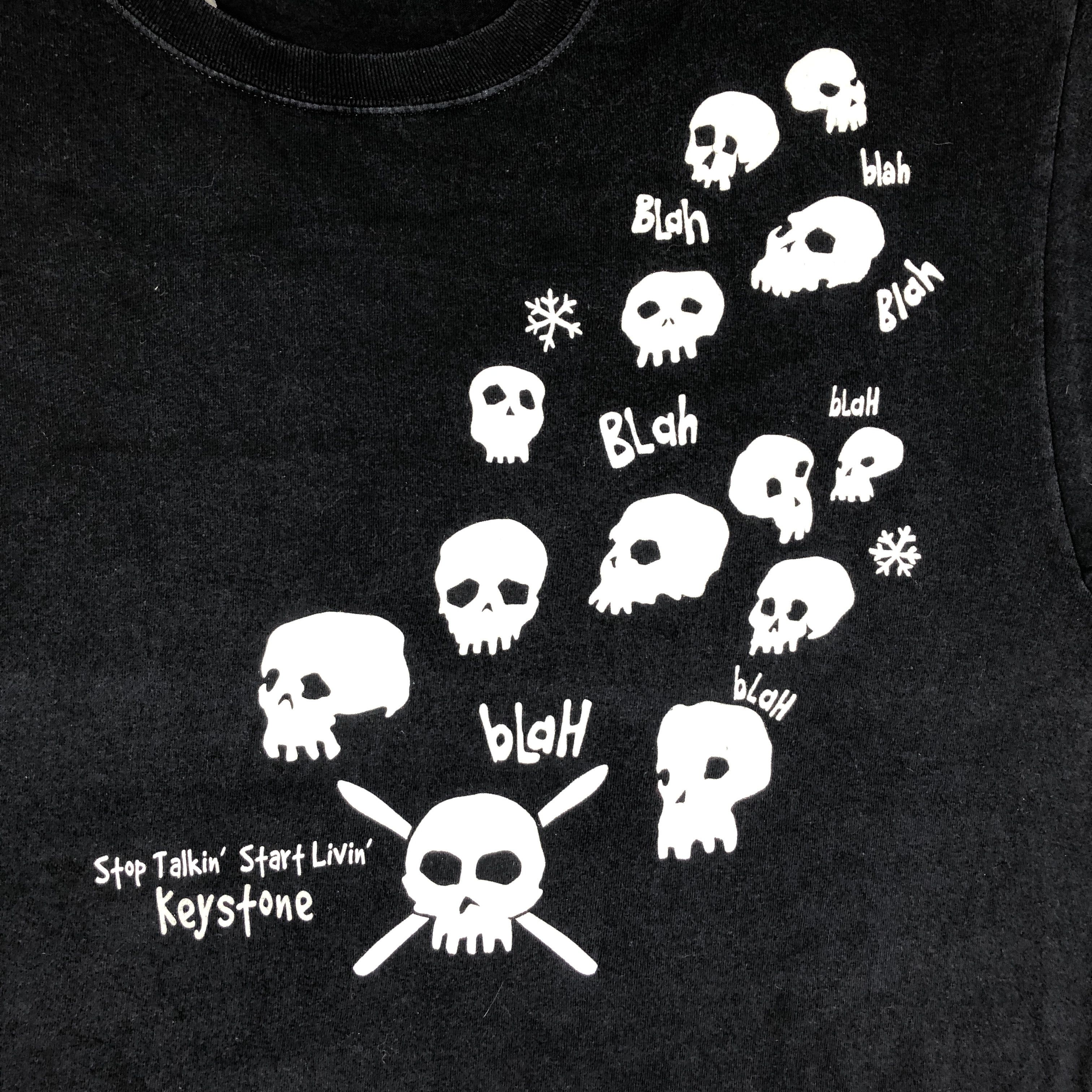 Vintage Happy Skull T-shirt Size US XL / EU 56 / 4 - 3 Thumbnail
