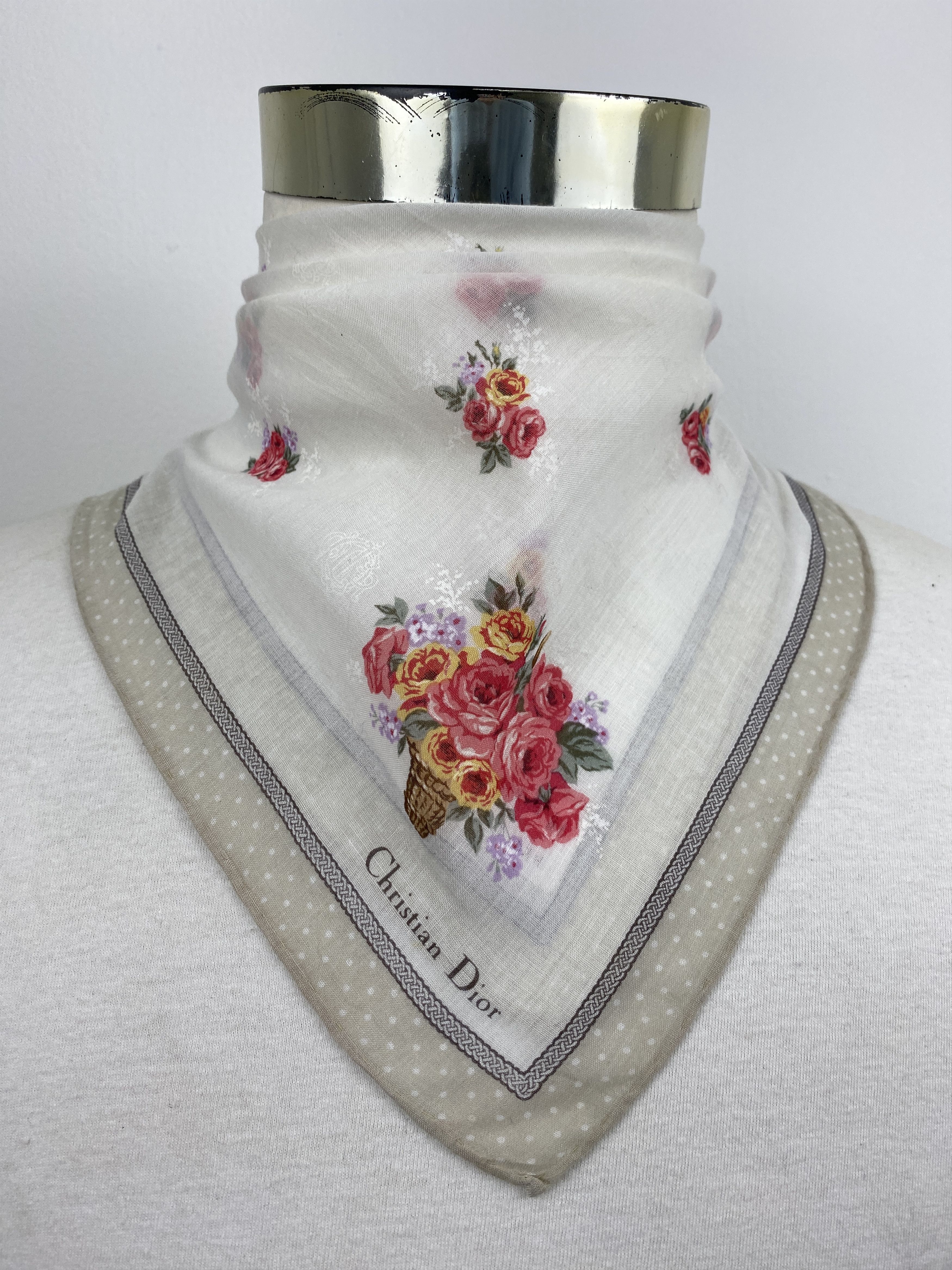Christian Dior Monsieur Christian Dior Bandana / Handkerchief / Neckerchief HKC0551 Size ONE SIZE - 2 Thumbnail