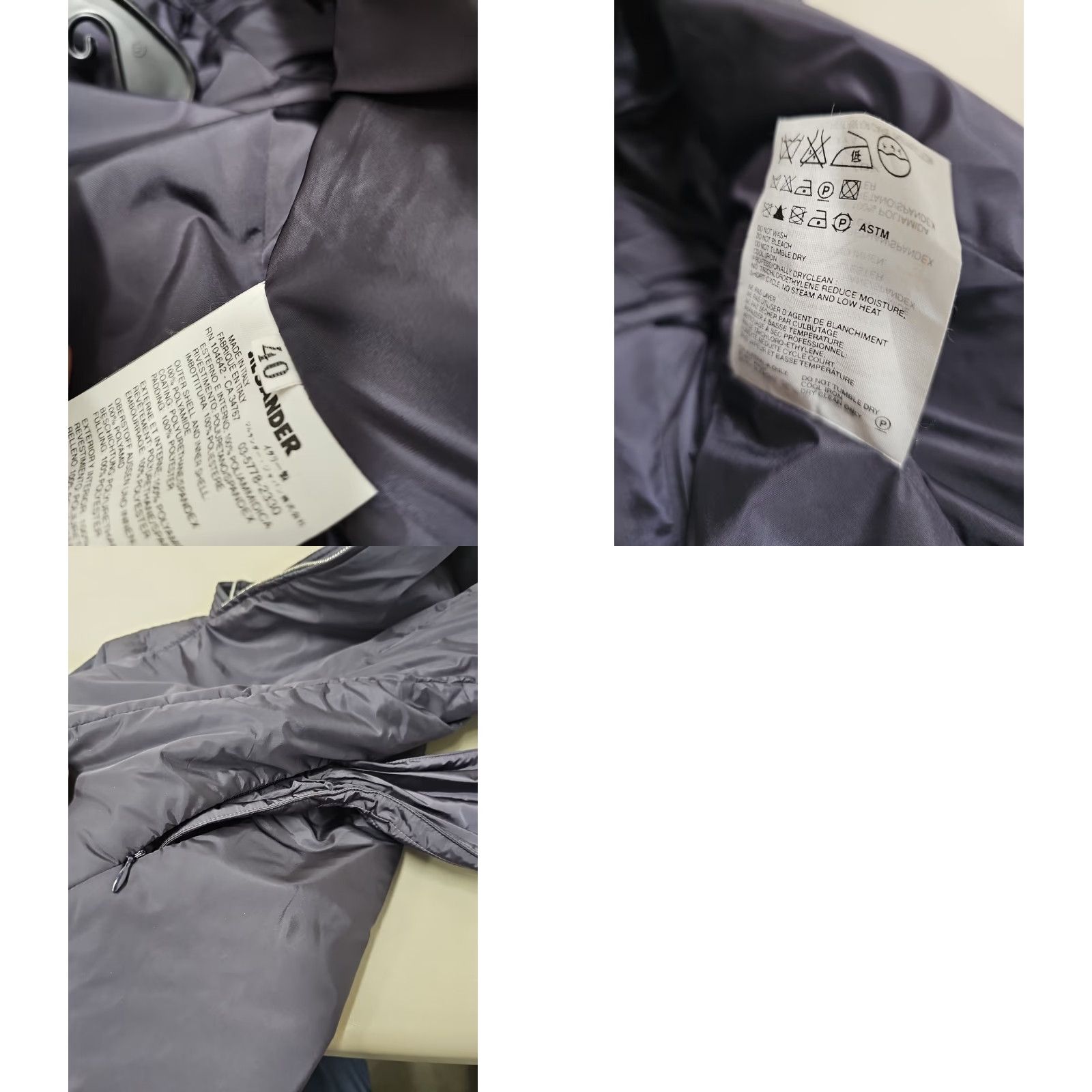 Jil Sander JIL SANDER Belted MOTORCYCLE Jacket SZ 40 Women Multicolor Purple Navy Belted Motorcycle Jacket Women 40 Size S / US 4 / IT 40 - 9 Thumbnail