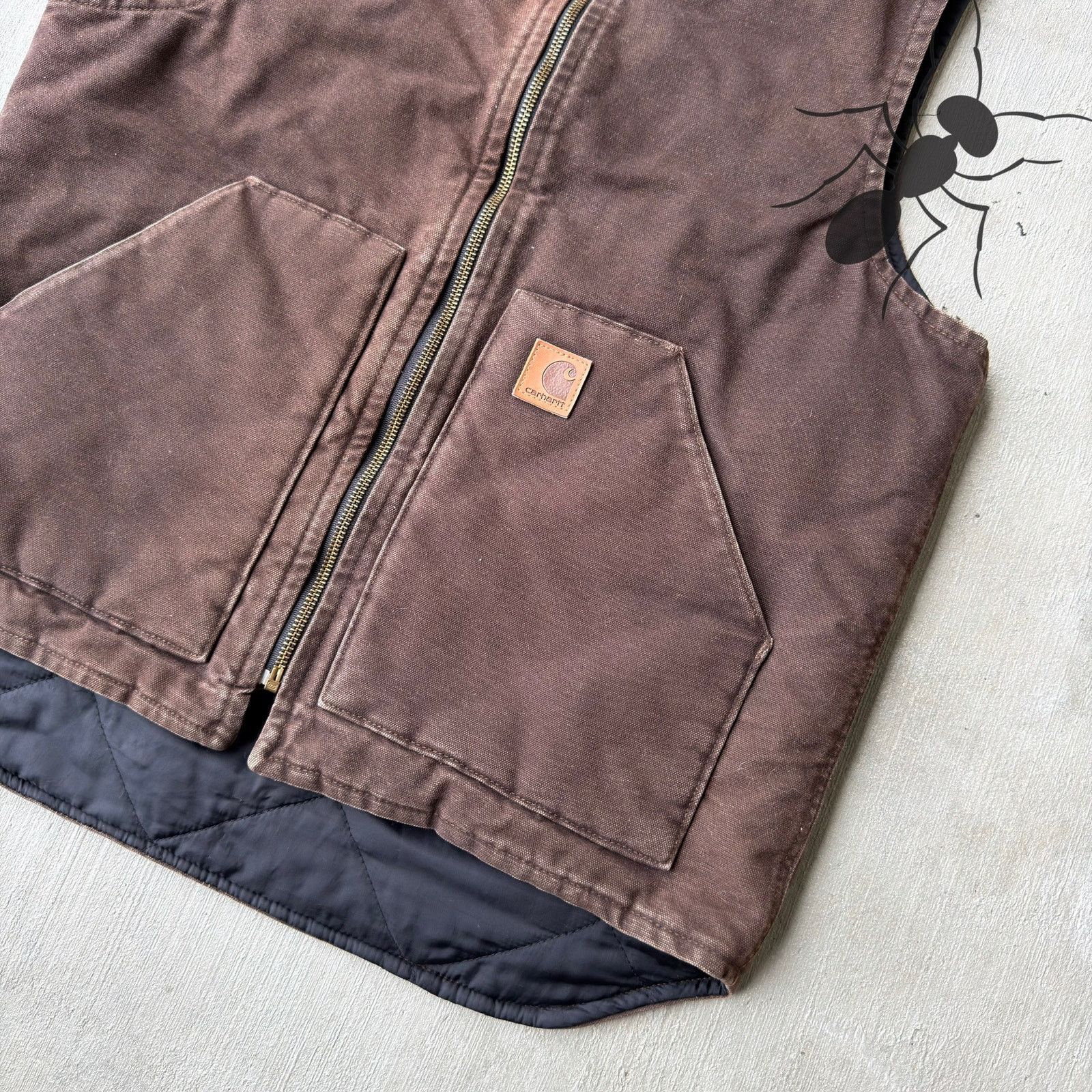 Carhartt × Vintage Carhartt V02 DKB brown work wear vest Size US M / EU 48-50 / 2 - 2 Thumbnail