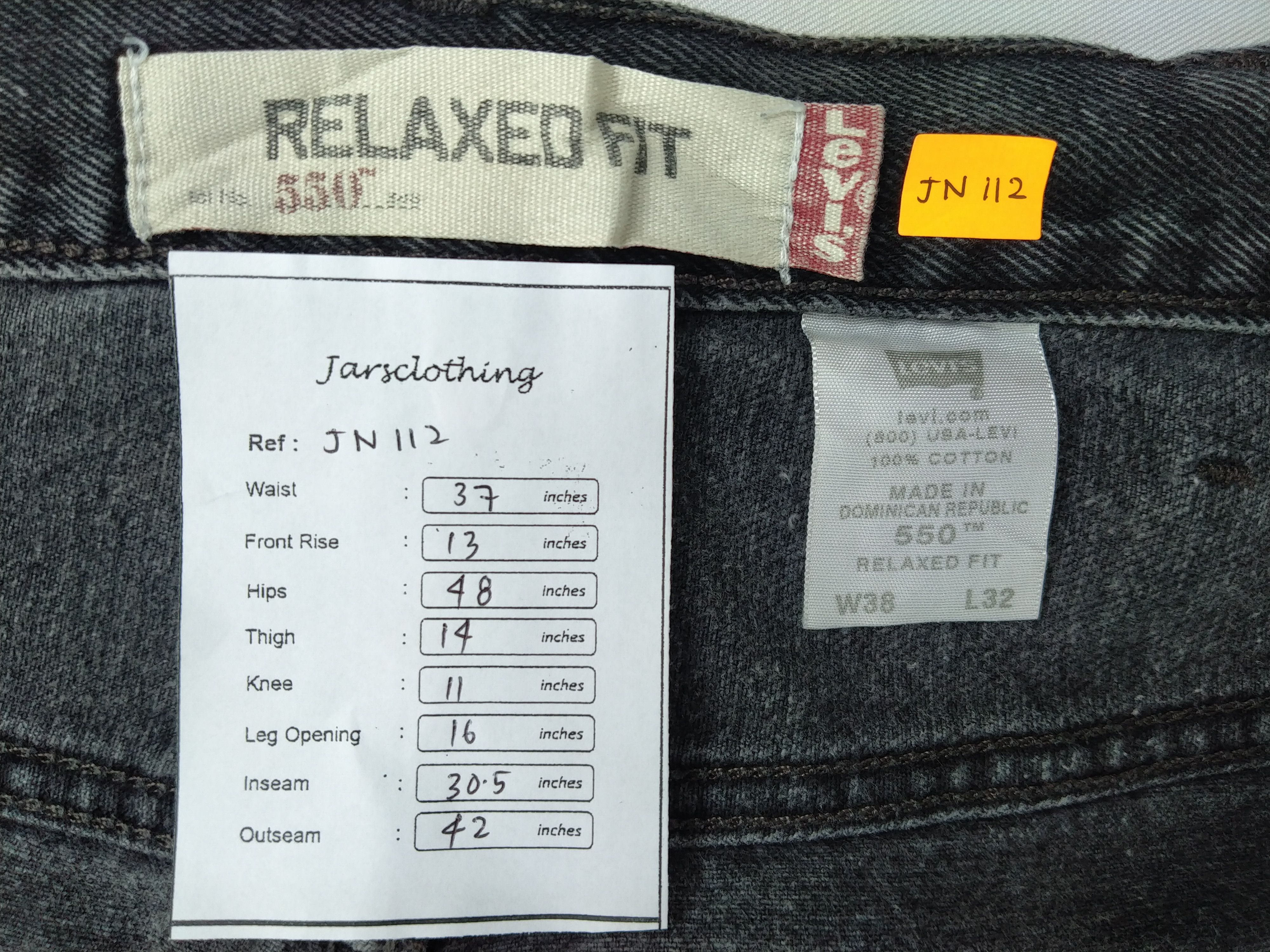 Japanese Brand Vintage Black Levi's 550 Relaxed Fit Denim 37x30.5 -JN112 Size US 37 - 11 Thumbnail