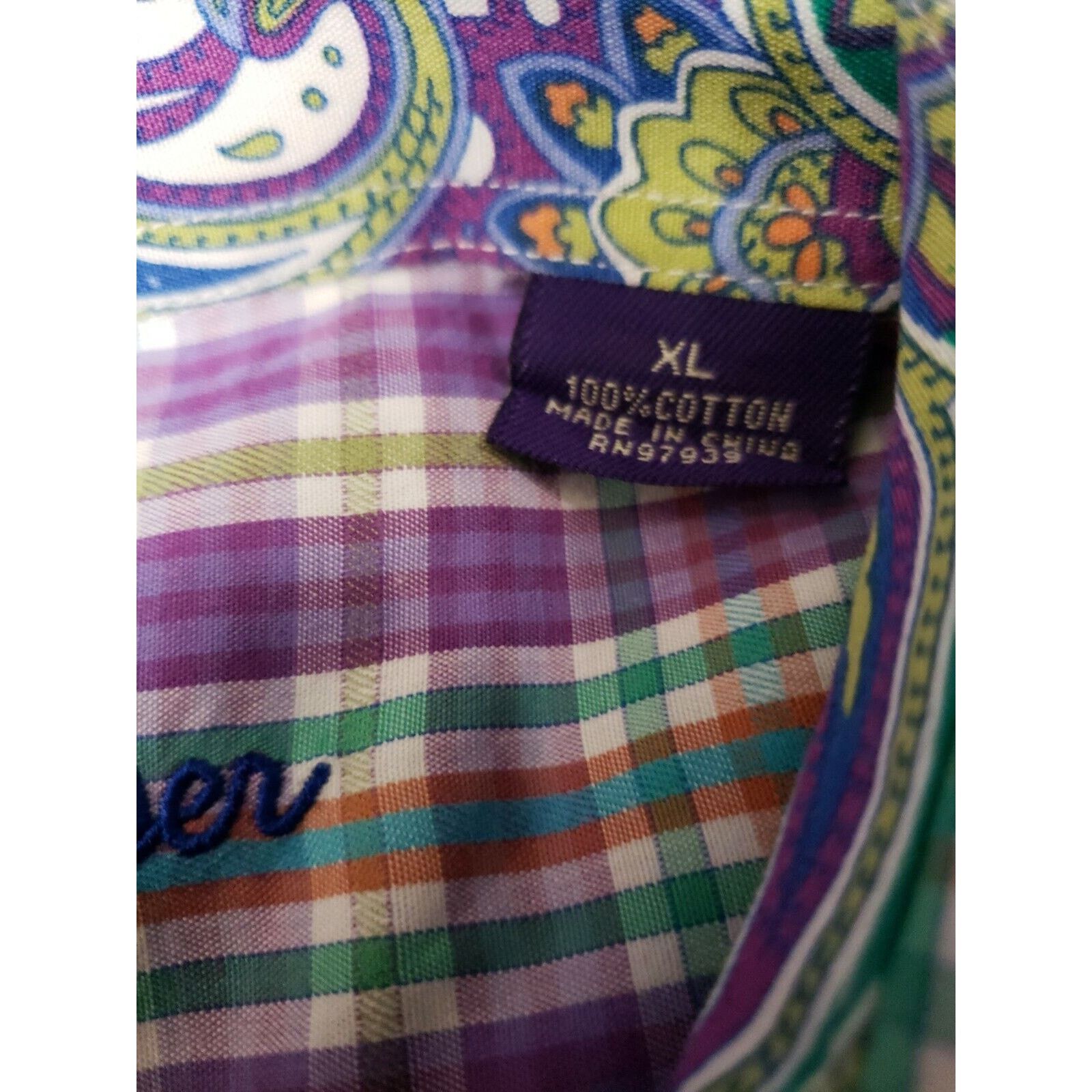 Alan Flusser Alan Flusser Button Front Floral Paisley XL 100% Cotton Size US XL / EU 56 / 4 - 10 Thumbnail