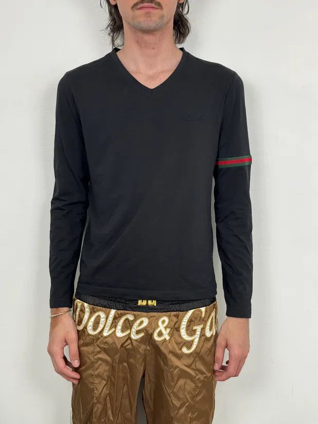 Gucci Gucci Black Striped Green & Red Longsleeve T-Shirt Size US S / EU 44-46 / 1 - 2 Thumbnail