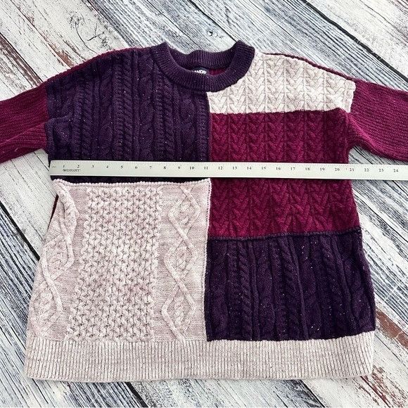 Lands' End Lands’ End Multicolor Cable Knit Oversized Sweater Size XS / US 0-2 / IT 36-38 - 6 Thumbnail