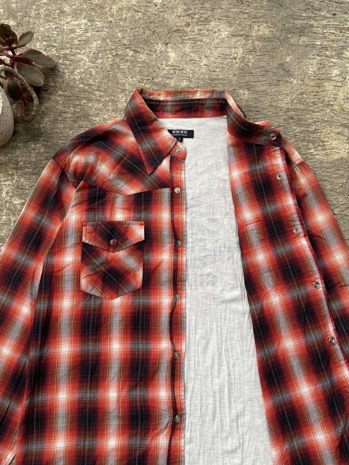 In The Attic 2000s In The Attic - Vkei Style GREAK Plaid Button Shirt Size US L / EU 52-54 / 3 - 5 Thumbnail