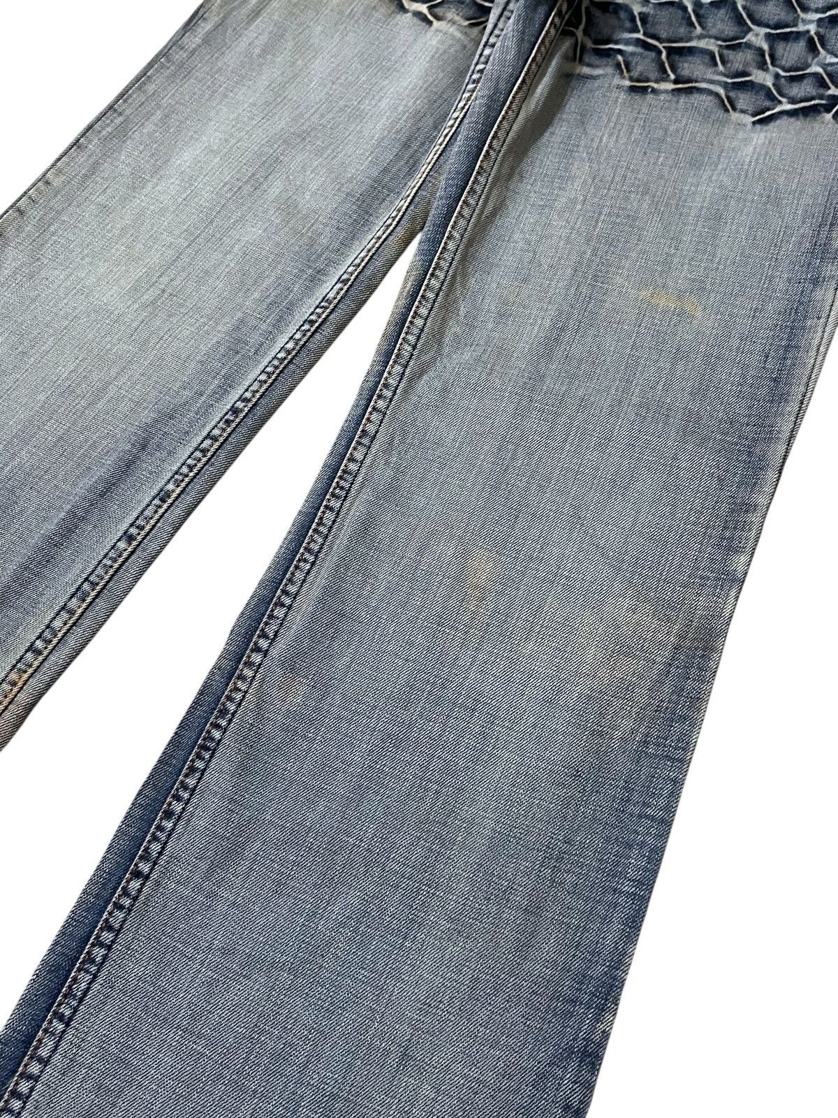 GOSTAR DE FUGA FLARED💥 GAZOZ Web Dirted Style Rebel Denim Washed Size US 31 - 6 Thumbnail