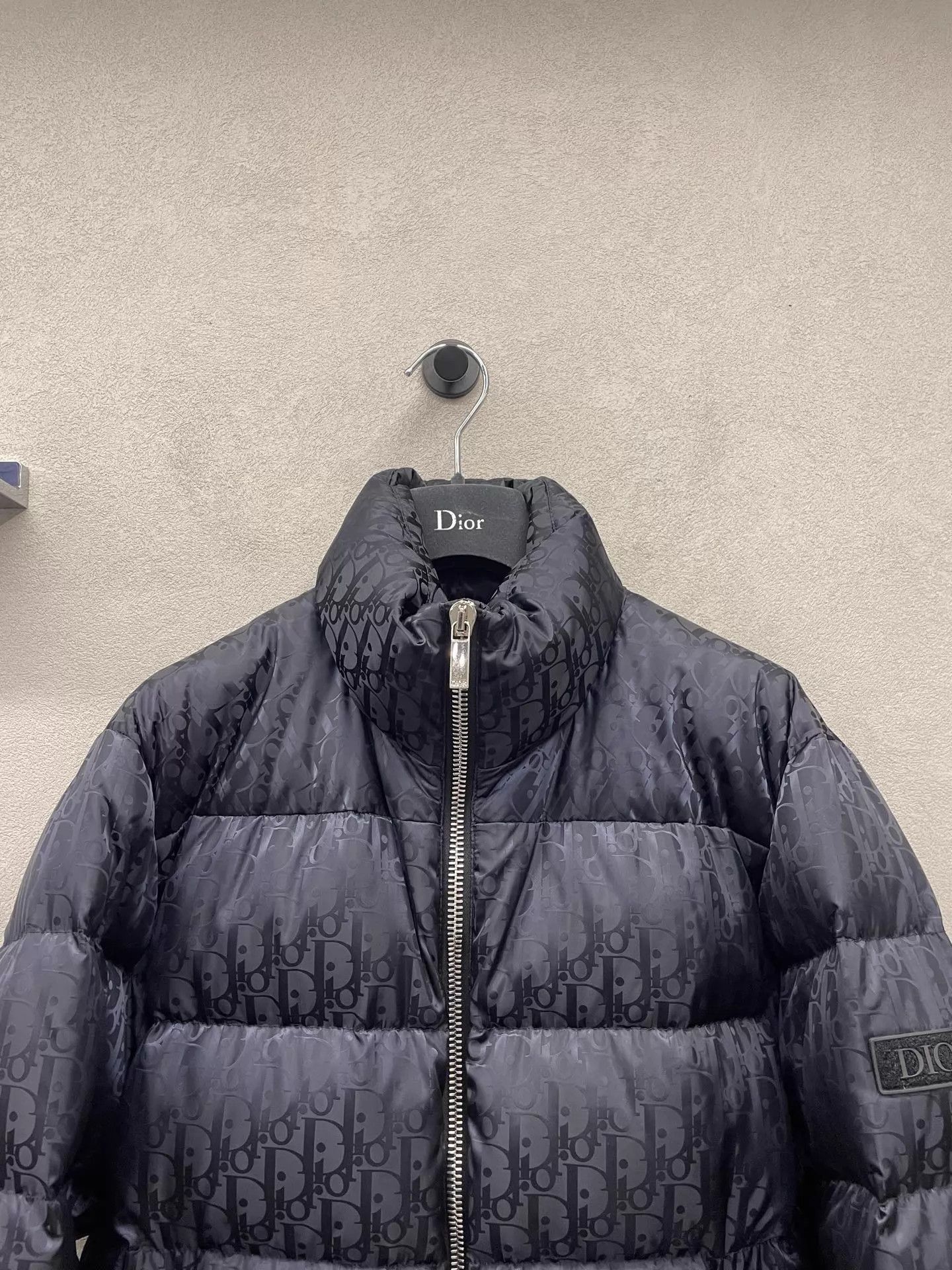 Dior DIOR Black Stand-Collar Down-Jkt Oblique AO 44 Size US S / EU 44-46 / 1 - 4 Thumbnail
