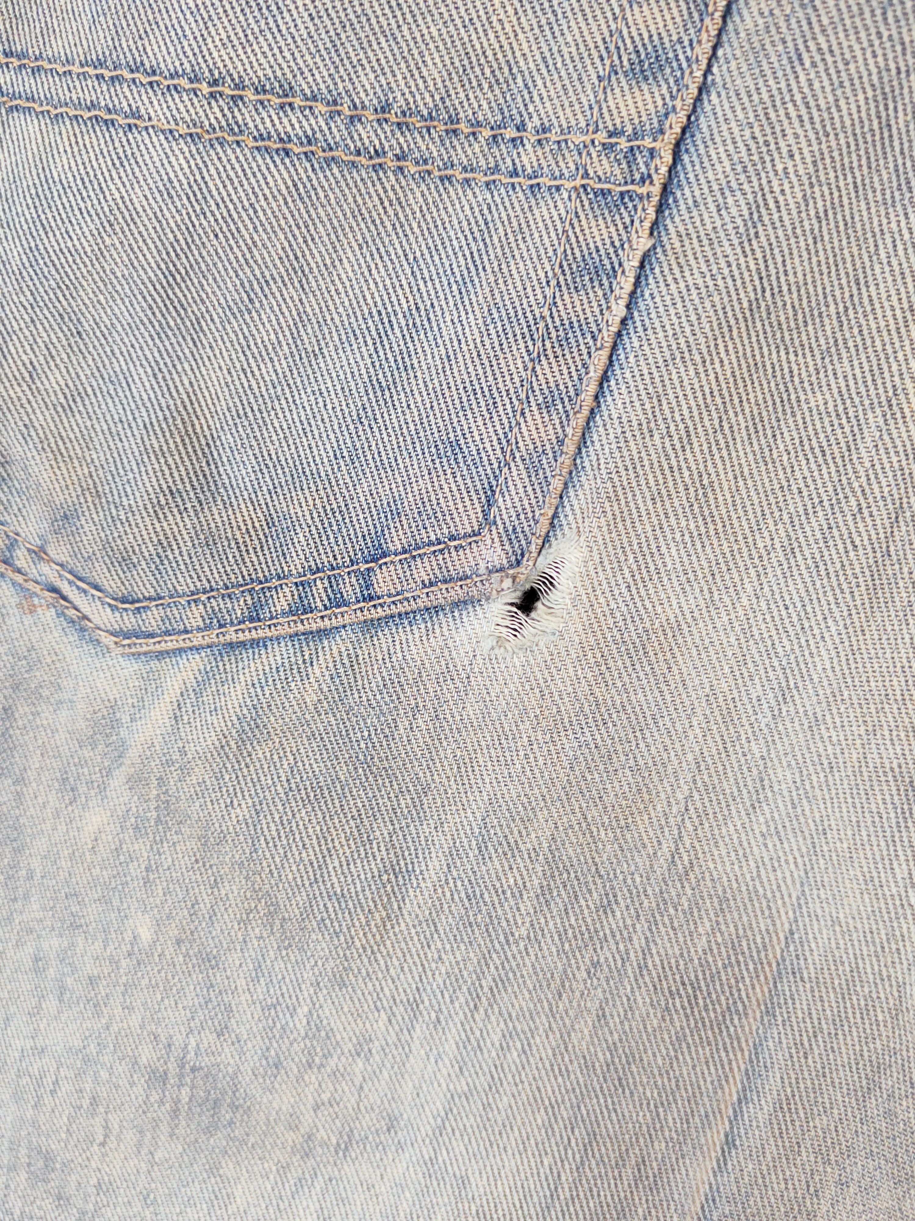 Japanese Brand Halley Stone Blue Faded Distressed Ripped Jeans #W504 Size US 34 / EU 50 - 8 Thumbnail
