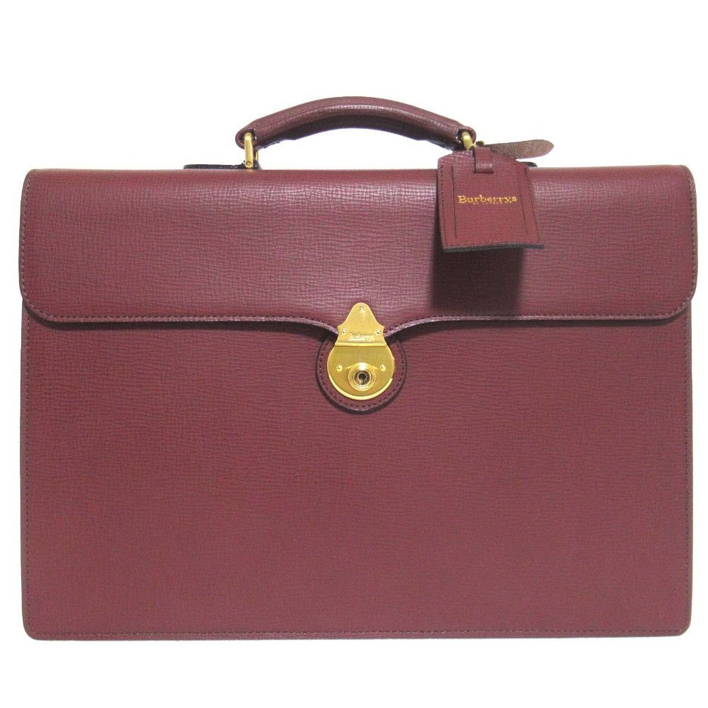 Burberry Burberry Burberrys Leather Briefcase Leather Business Bag DUTY FREE for USA Size ONE SIZE - 1 Thumbnail