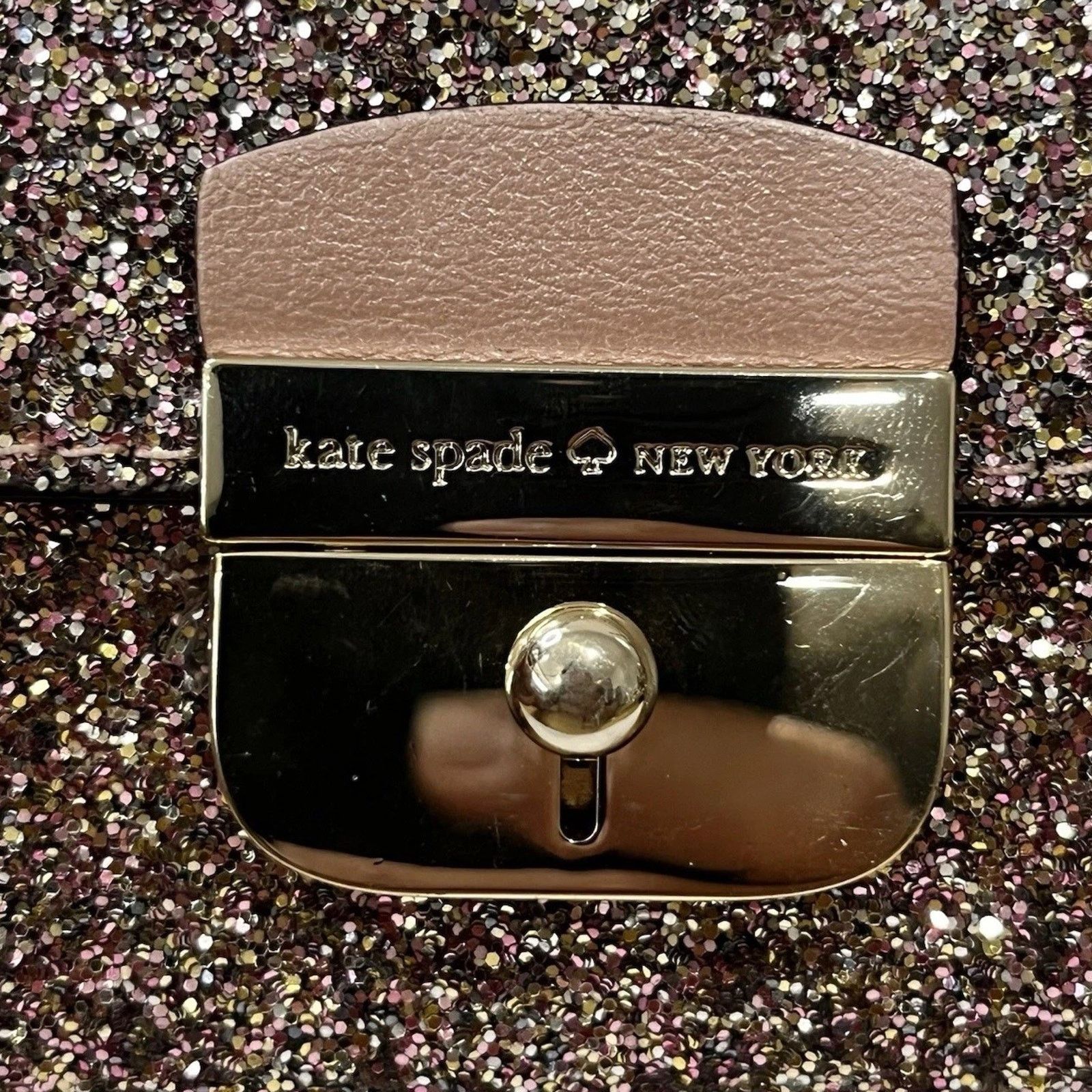 Kate Spade Nwt Kate Spade Rose Gold Pink Glitter Sunset Lane Milou Size ONE SIZE - 3 Thumbnail