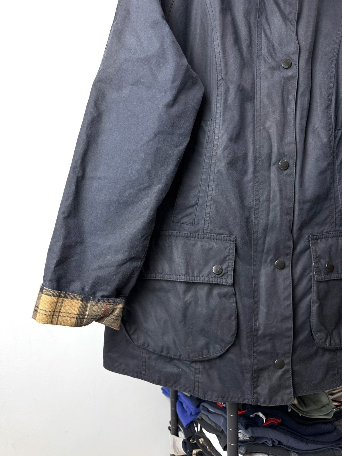 Barbour 💥 Rare! Vintage Barbour Wax Jacket Navy Blue Size M / US 6-8 / IT 42-44 - 3 Thumbnail