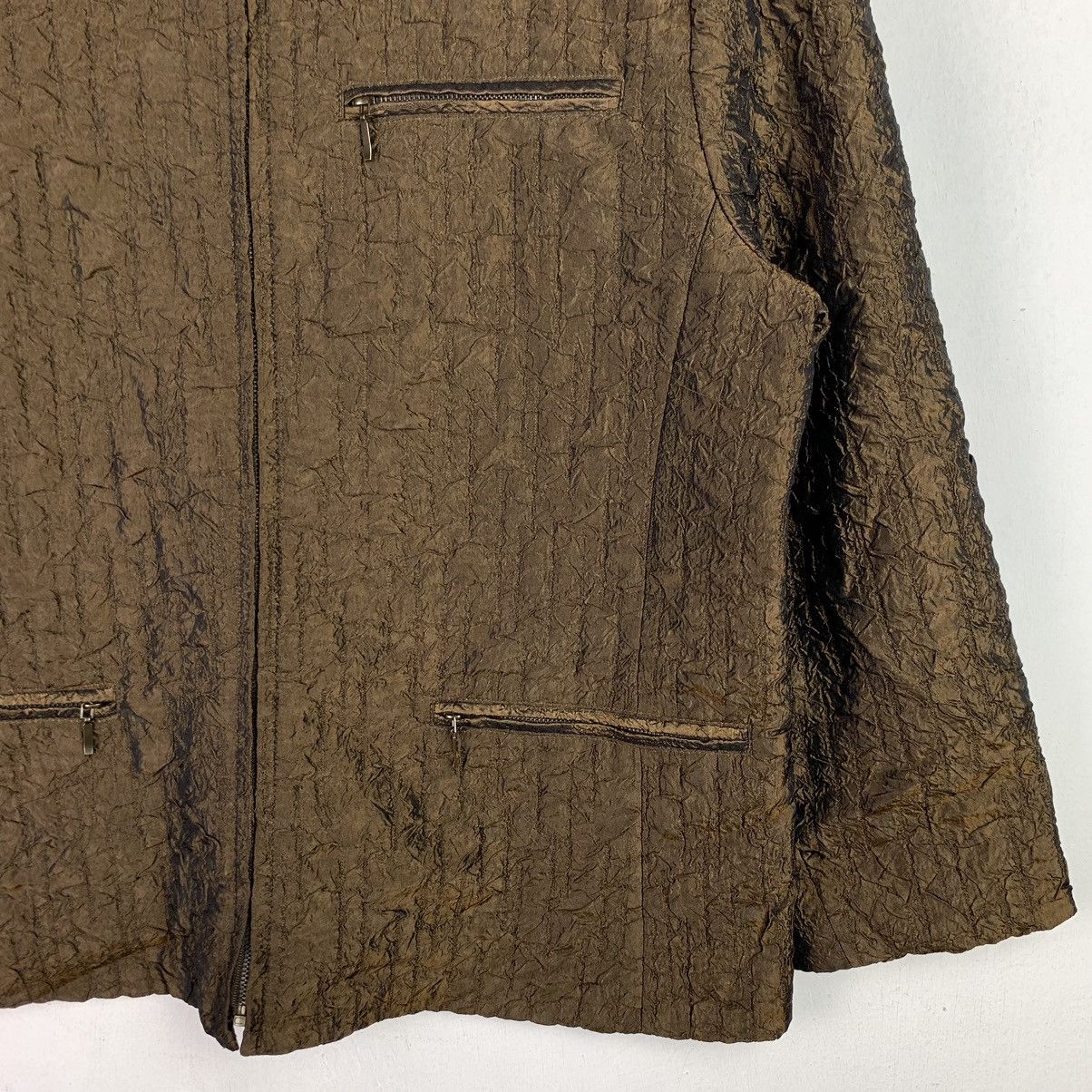 Designer × Japanese Brand × Vintage Vintage Bronze Textured Blazer Jacket Size US L / EU 52-54 / 3 - 4 Thumbnail