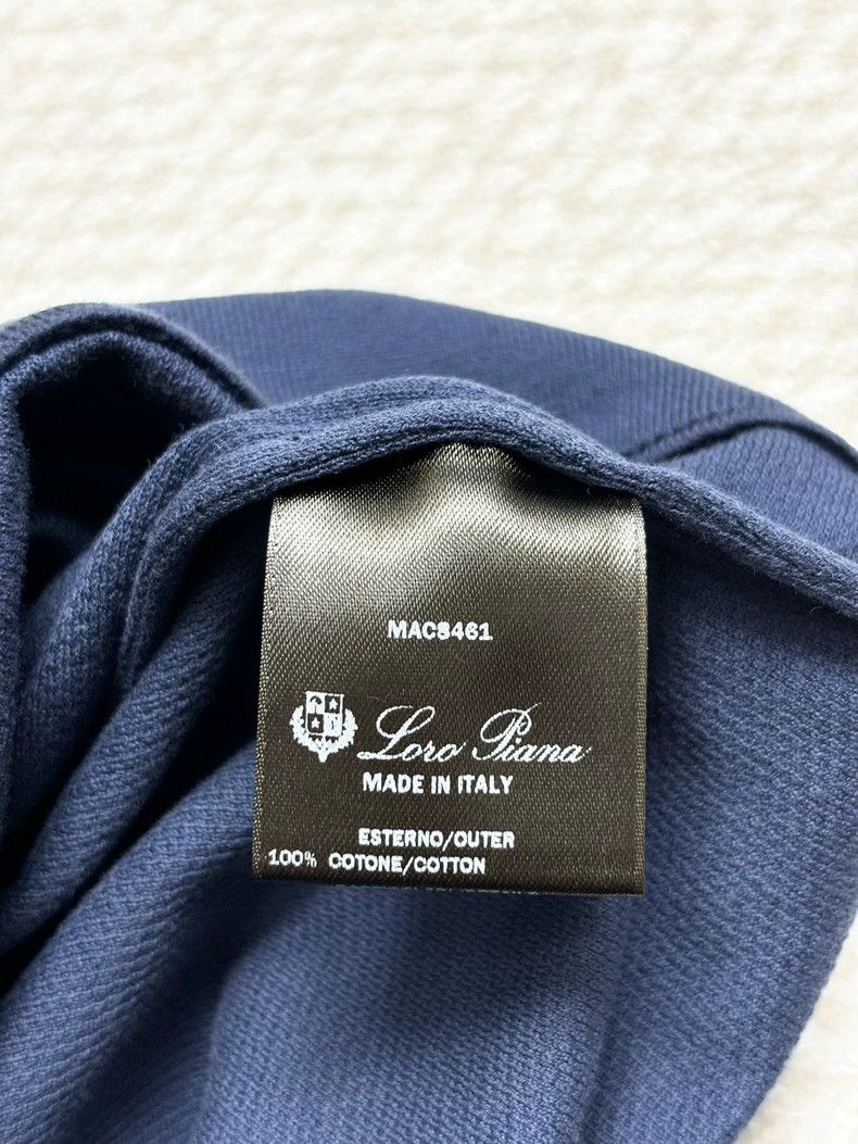 Loro Piana LORO PIANA Blue round neck long sleeve T-shirt Size US L / EU 52-54 / 3 - 5 Thumbnail