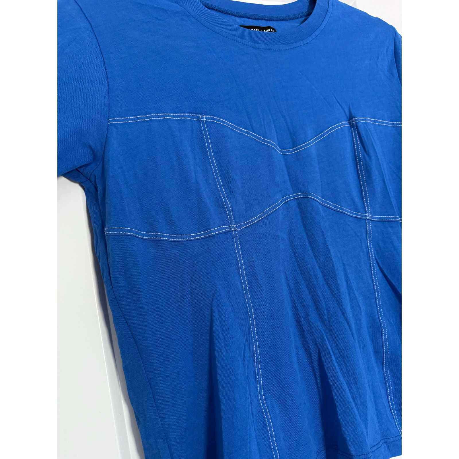 REVOLVE $120 New Michael Lauren Corset Stitch Tee - Blue - small Size S / US 4 / IT 40 - 2 Thumbnail