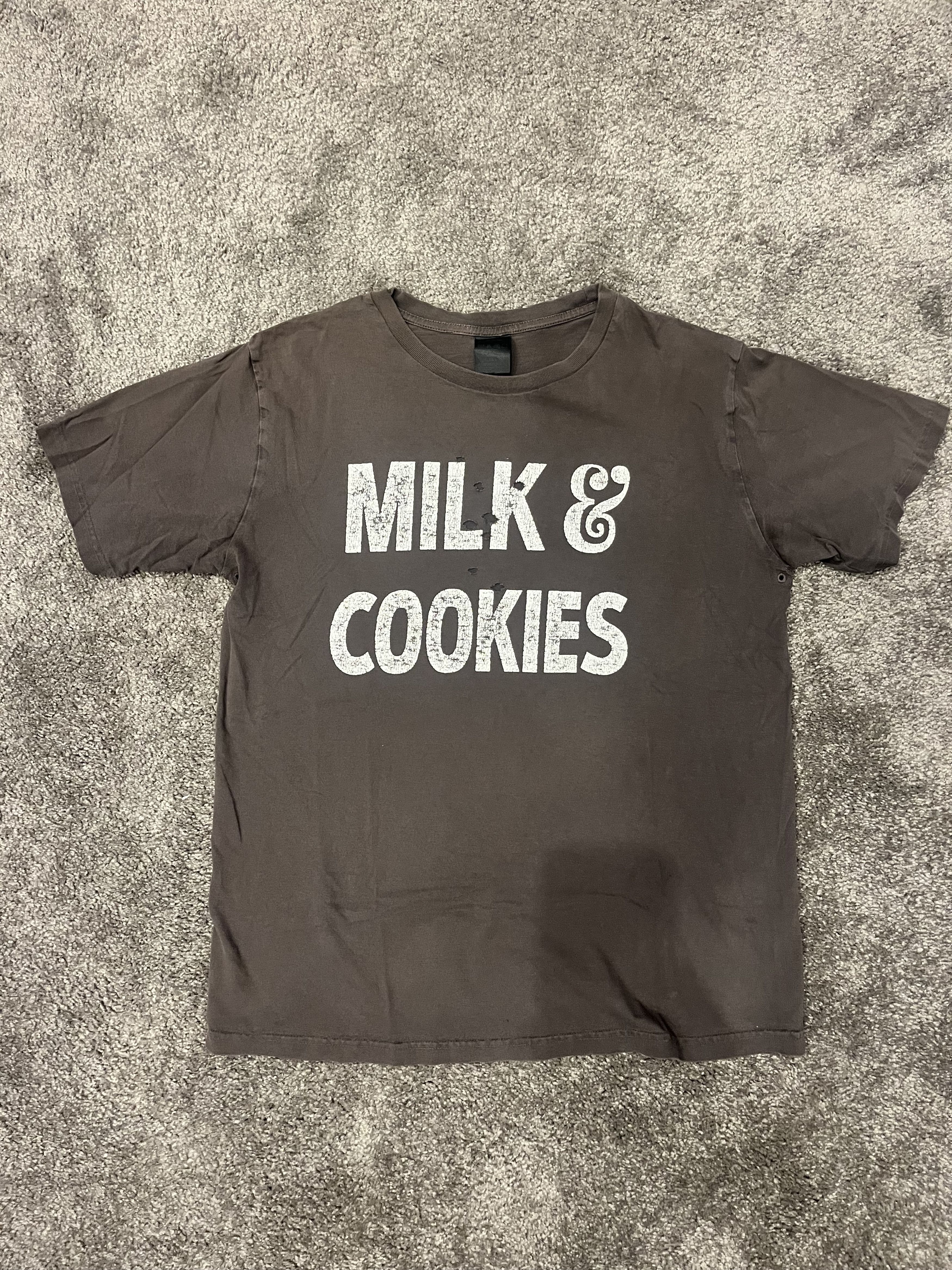 青　NUMBER(N)INE ナンバーナイン　ミルク&クッキー 希少！ MILK&COOKIES T-SHIRT / ミルク アンド クッキーズロゴ Tシャツ