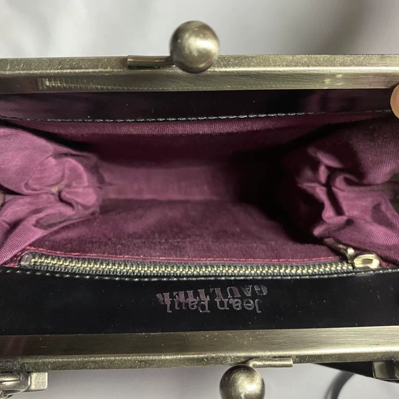 Jean Paul Gaultier Jean Paul Gaultier Black Floral Purse-2506 Size ONE SIZE - 3 Thumbnail
