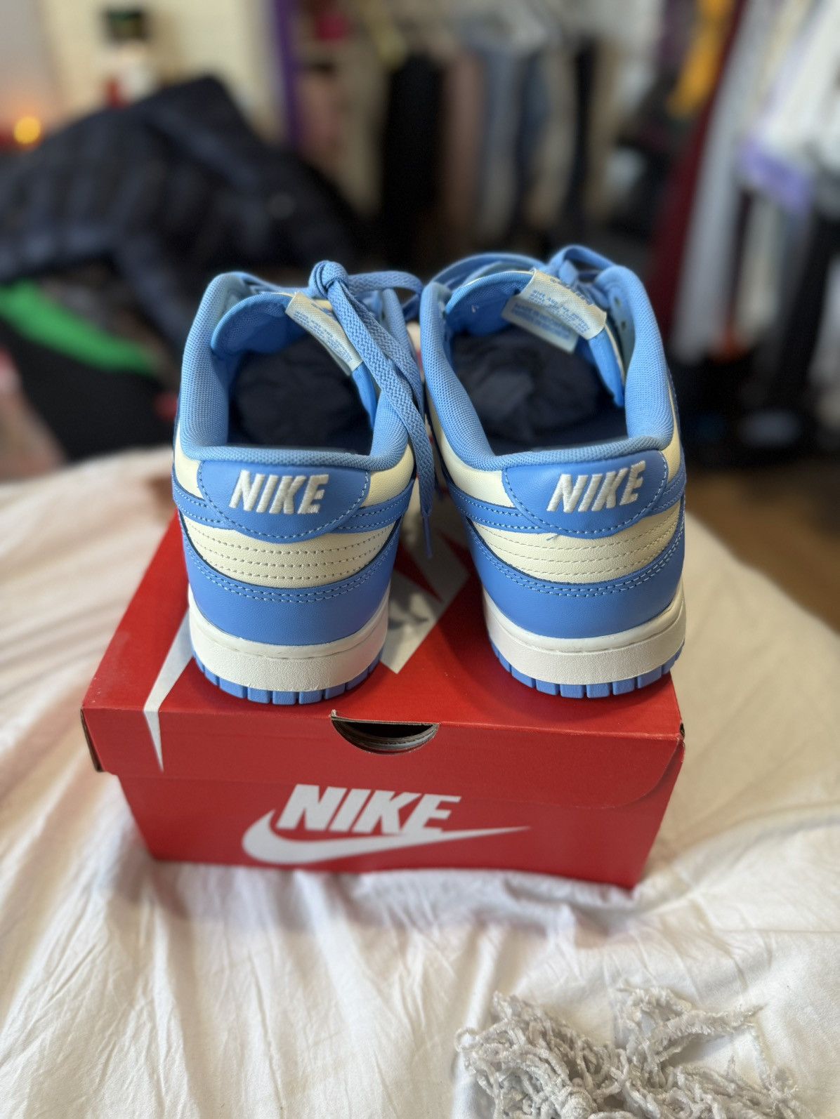 Nike University Blue Dunks (New) Size US 12 / EU 45 - 4 Thumbnail