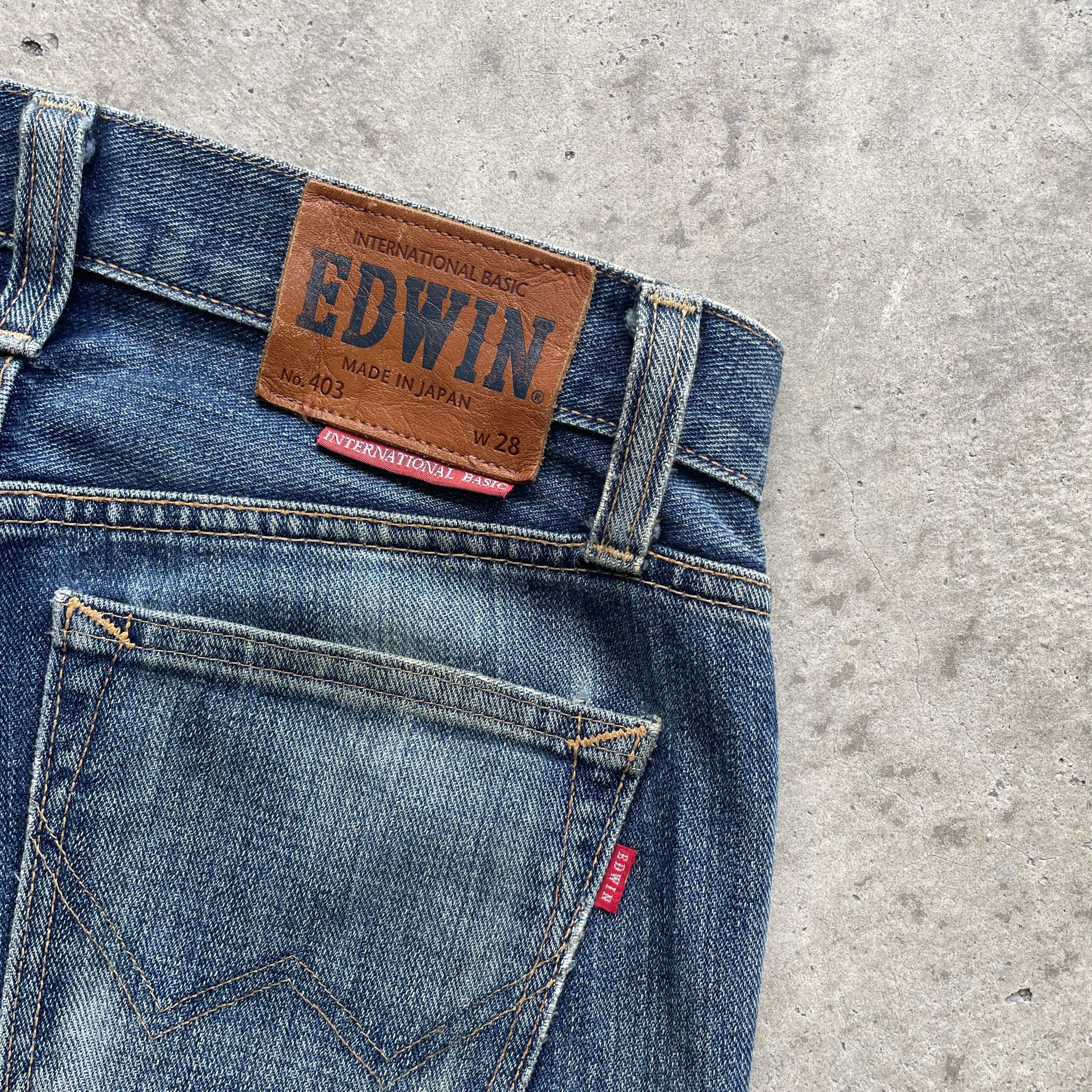 Edwin VINTAGE EDWIN DISTRESSED FADED DENIM PANTS JEANS W29x28.5 Size US 29 - 9 Thumbnail