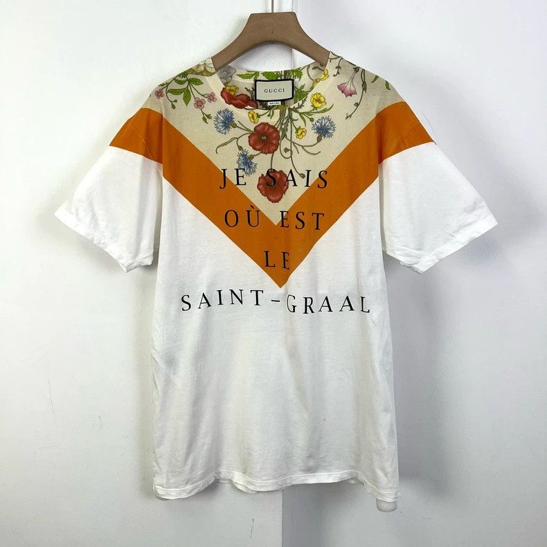 Gucci Short Sleeve Floral Print T-Shirt- DMC