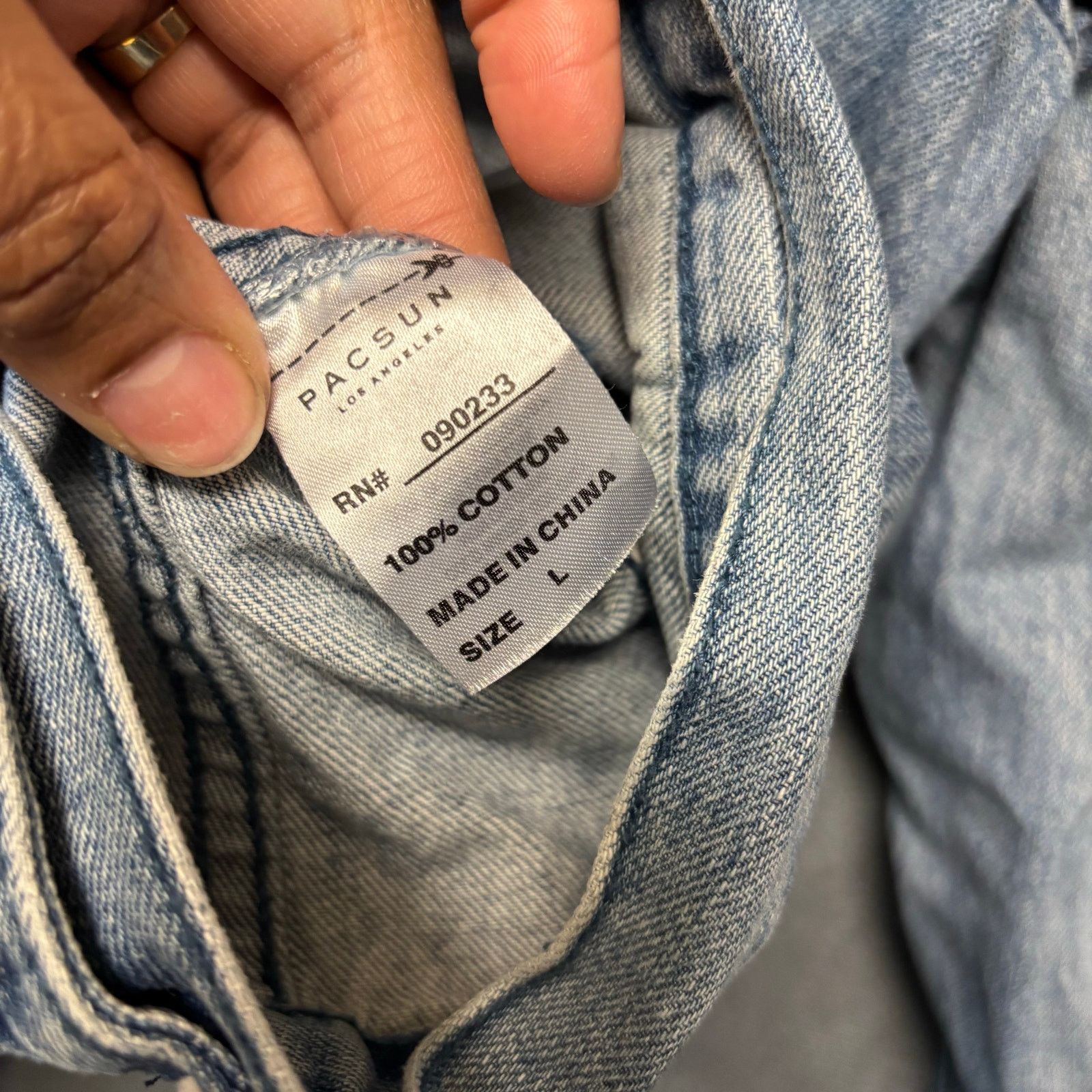 & Other Stories Pac Sun Denim Jacket Los Angeles Roses Embroidered Distress Size L / US 10 / IT 46 - 5 Thumbnail