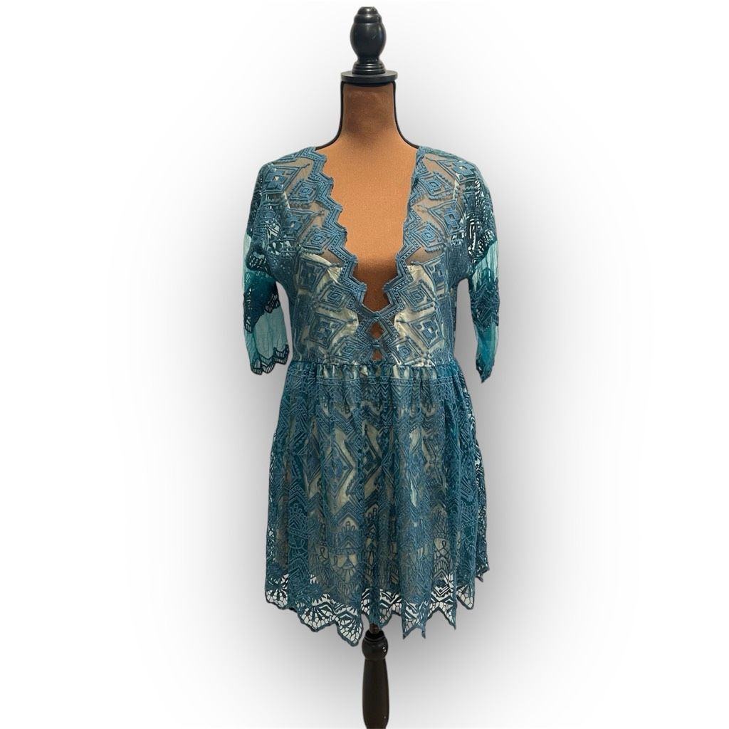 Free People Jen's Pirate Booty x Free People Sagrada Romeo Lace Teal Min Size S / US 4 / IT 40 - 6 Thumbnail