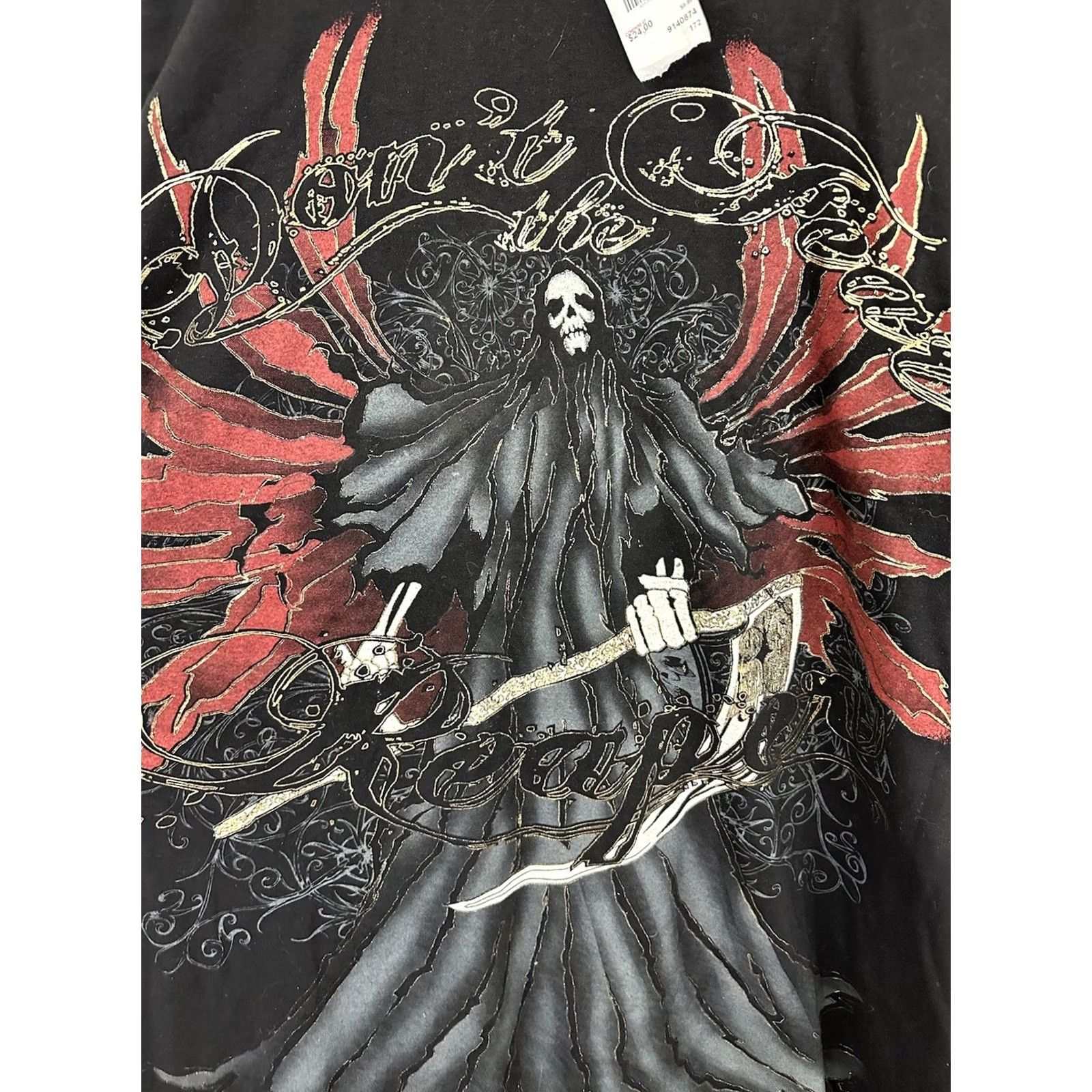 Vintage NWT Pro Style T-Shirt VTG Don't Fear The Reaper Double Sided Graphic Darkness Evil 4XLT Black Mens Tall Shirt Size US XXL / EU 58 / 5 - 4 Thumbnail
