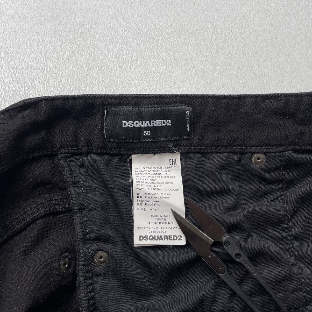 Dsquared2 Dsquared2 Sexy Twist Slim Fit Stretch Cropped Jeans Black Size US 32 / EU 48 - 8 Thumbnail