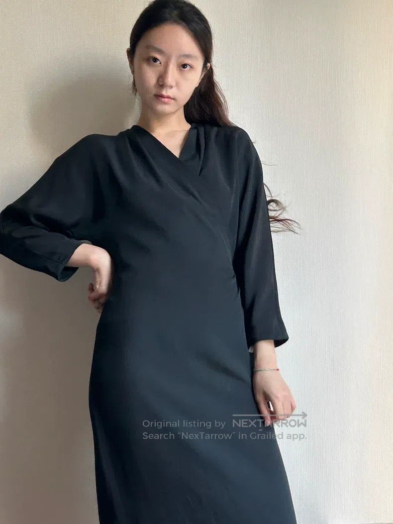 Hermes Hermes Silk Wrap Neck Dress, Heavyweight Double Crepe Silk Size XS / US 0-2 / IT 36-38 - 9 Thumbnail