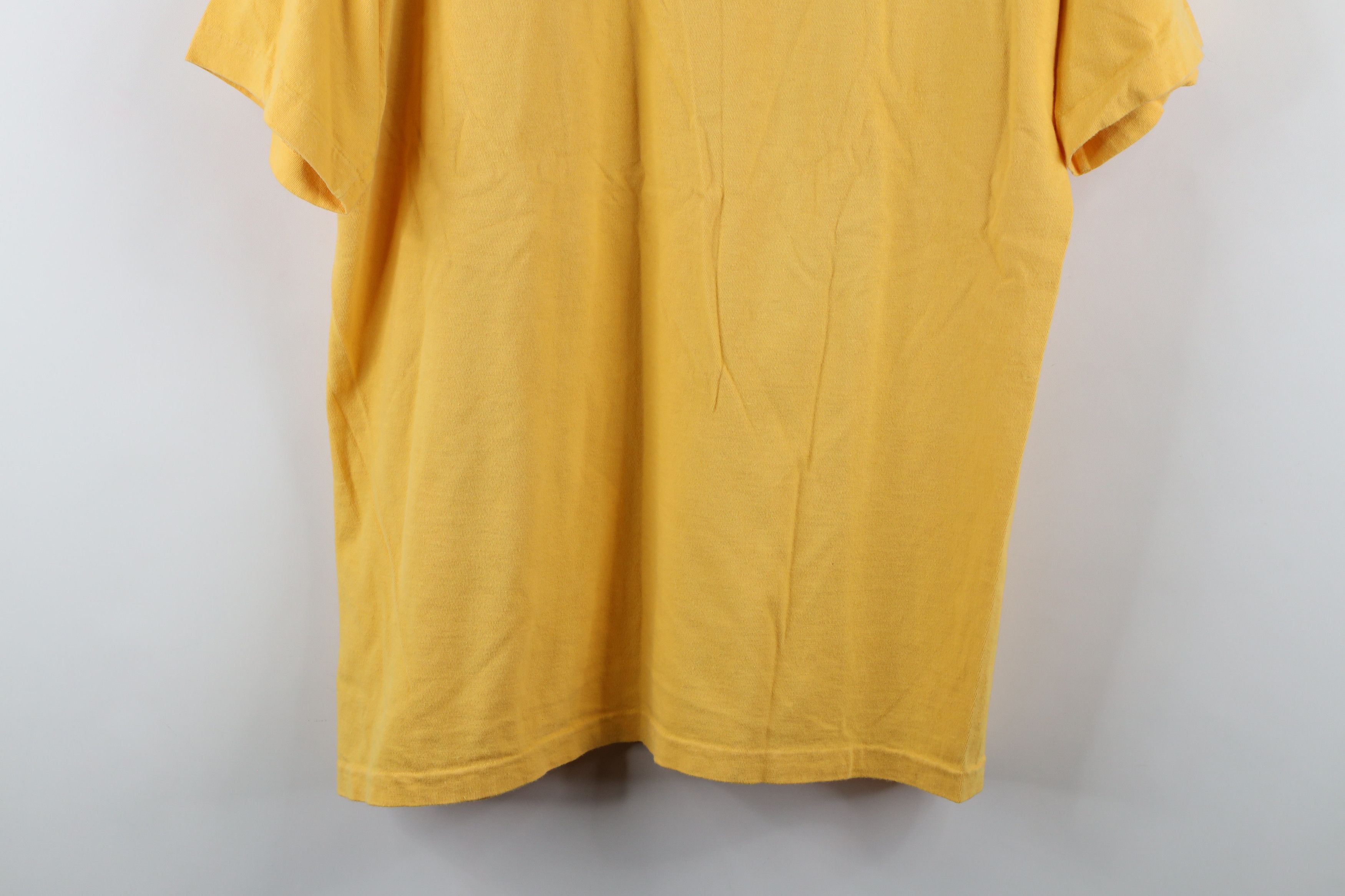 Gap Vintage 90s Gap Blank Short Sleeve V-Neck T-Shirt Yellow USA Size US S / EU 44-46 / 1 - 9 Thumbnail