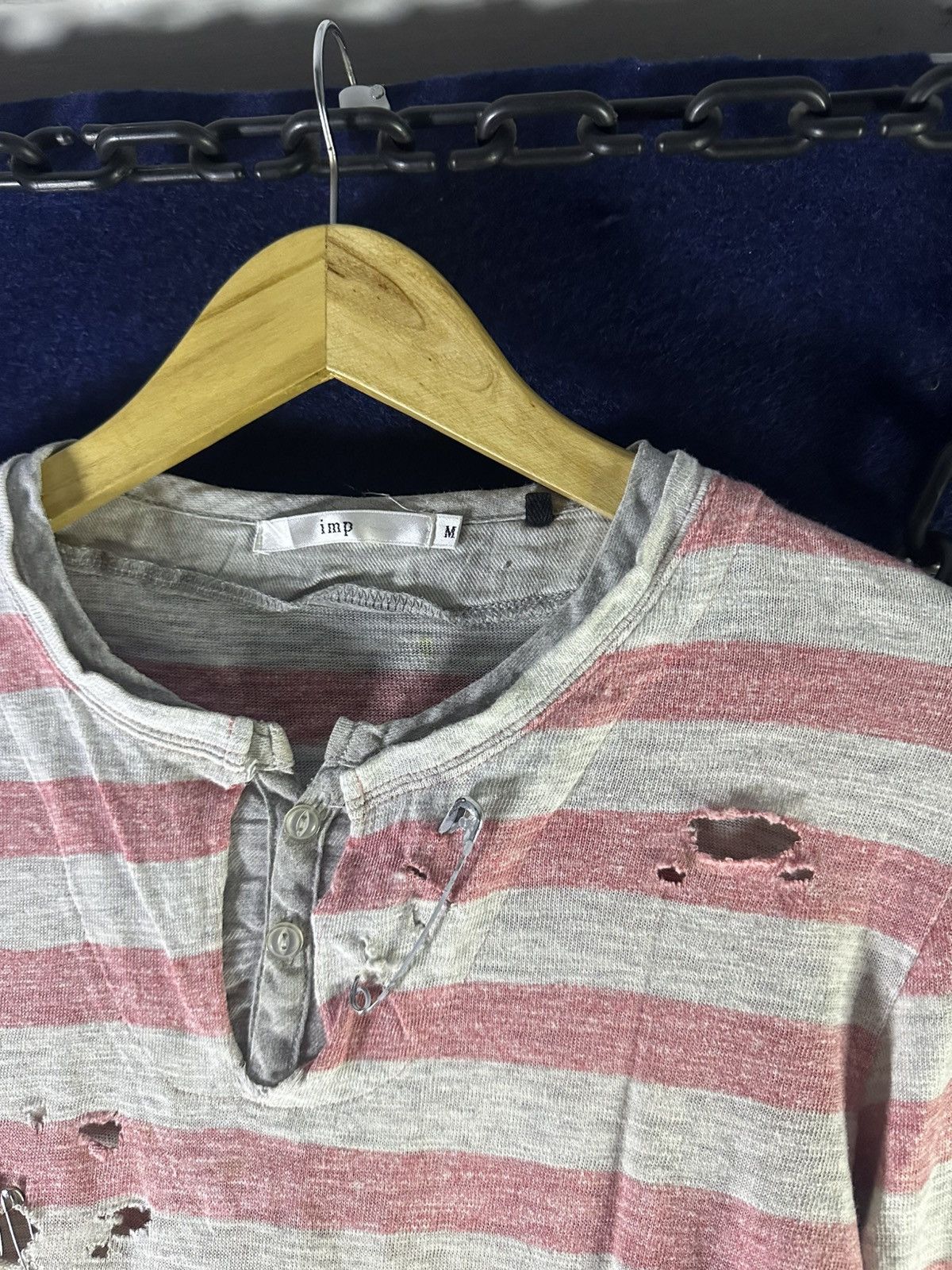 Japanese Brand IMP Japanese Distressed Longslevee Grunge/Punk Style Size US M / EU 48-50 / 2 - 2 Thumbnail