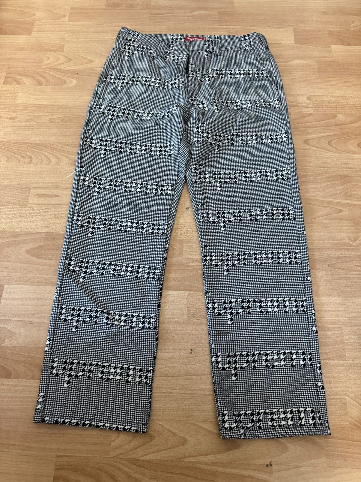 Supreme FW20 Supreme Black houndstooth work pant size 32 pants W32 Size US 32 / EU 48 - 7 Thumbnail