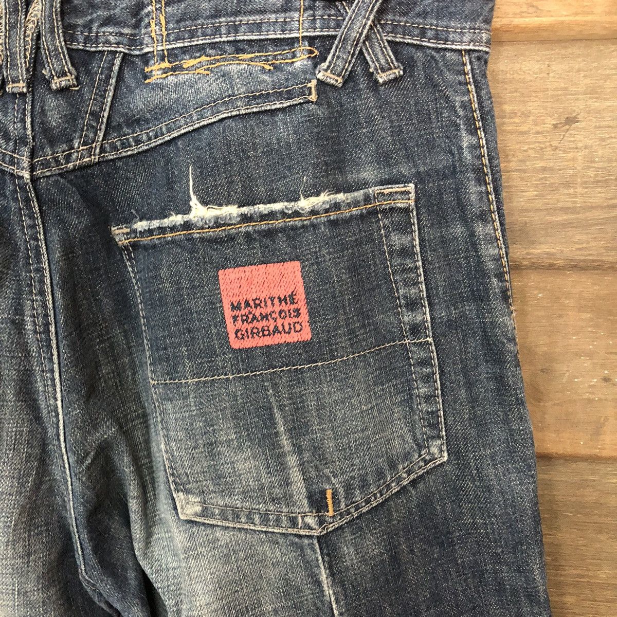 Marithe + Francois Girbaud DL Marithe Francois Girbaund faded Black Denim Pants #7317 Size US 31 - 19 Thumbnail