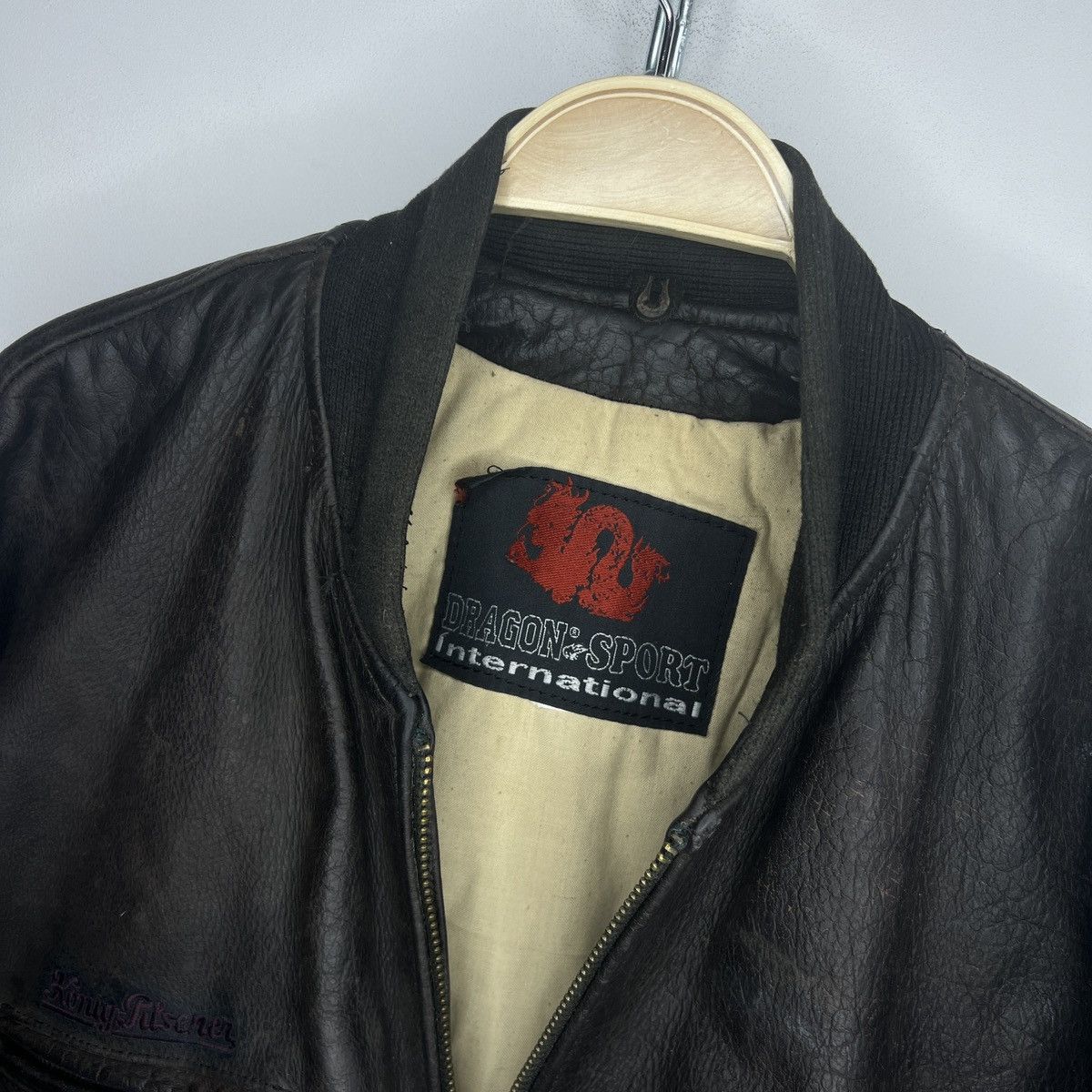 Vintage Vintage Heavy Flight Bomber Leather Jacket 90s Brown Size US XL / EU 56 / 4 - 6 Thumbnail