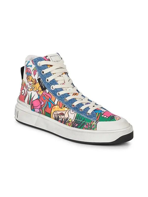 Balmain o1s1wg111225 X Disney Lion King Sneakers in Multicolor Size US 7 / IT 37 - 2 Thumbnail