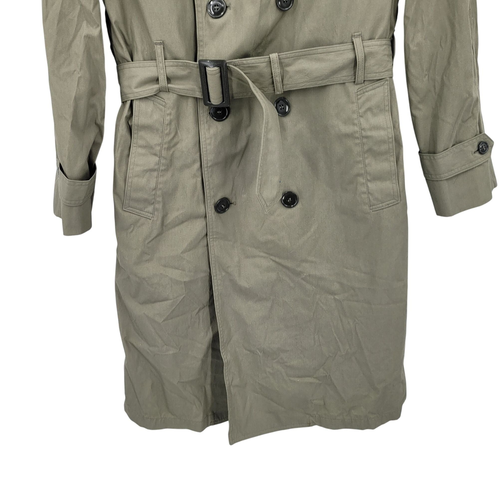 Vintage Vtg Military All-Weather Mens Trench Coat Sz 38R Khaki Doubl Size US M / EU 48-50 / 2 - 6 Thumbnail
