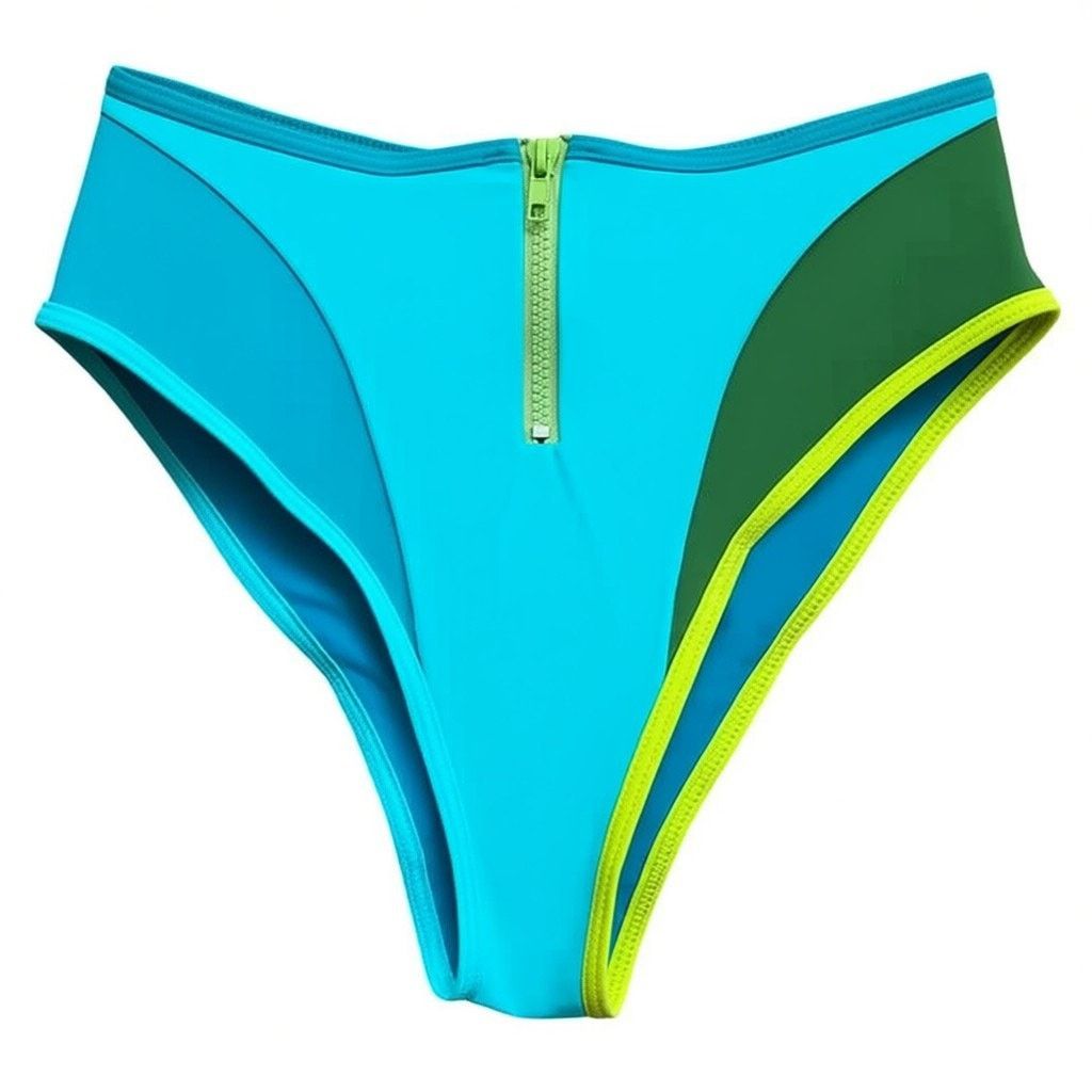 Other Chromat Mikito Teal Lime Zip Swim Bikini Bottom, XS Size ONE SIZE - 7 Thumbnail