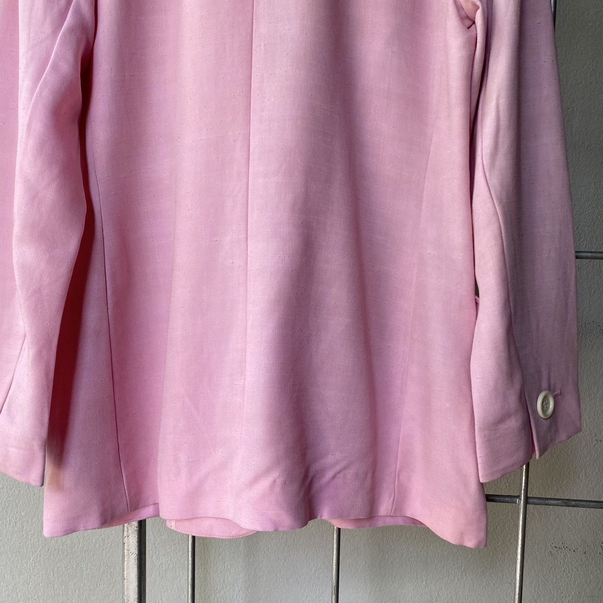 Yves Saint Laurent YVES Saint Laurent Sweet Pink Silk Blazer with White Collar Size M / US 6-8 / IT 42-44 - 22 Thumbnail